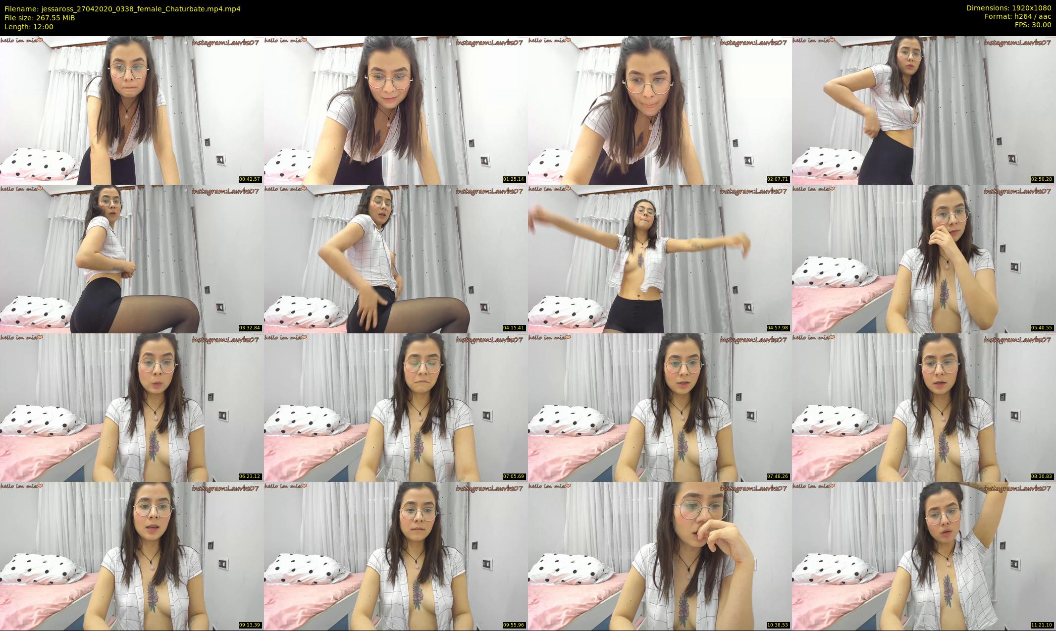 jessaross — 12 minute Chaturbate female cam show recording, 1080p, Apr 27, 2020