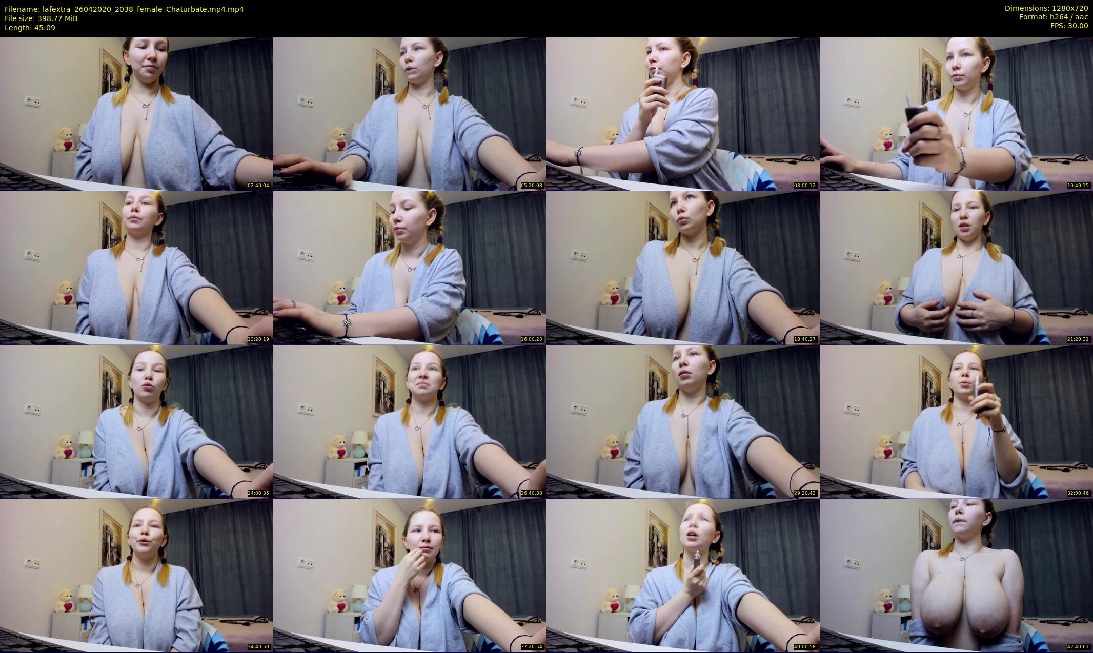lafextra — 46 minute Chaturbate female cam show recording, 720p, Apr 26, 2020