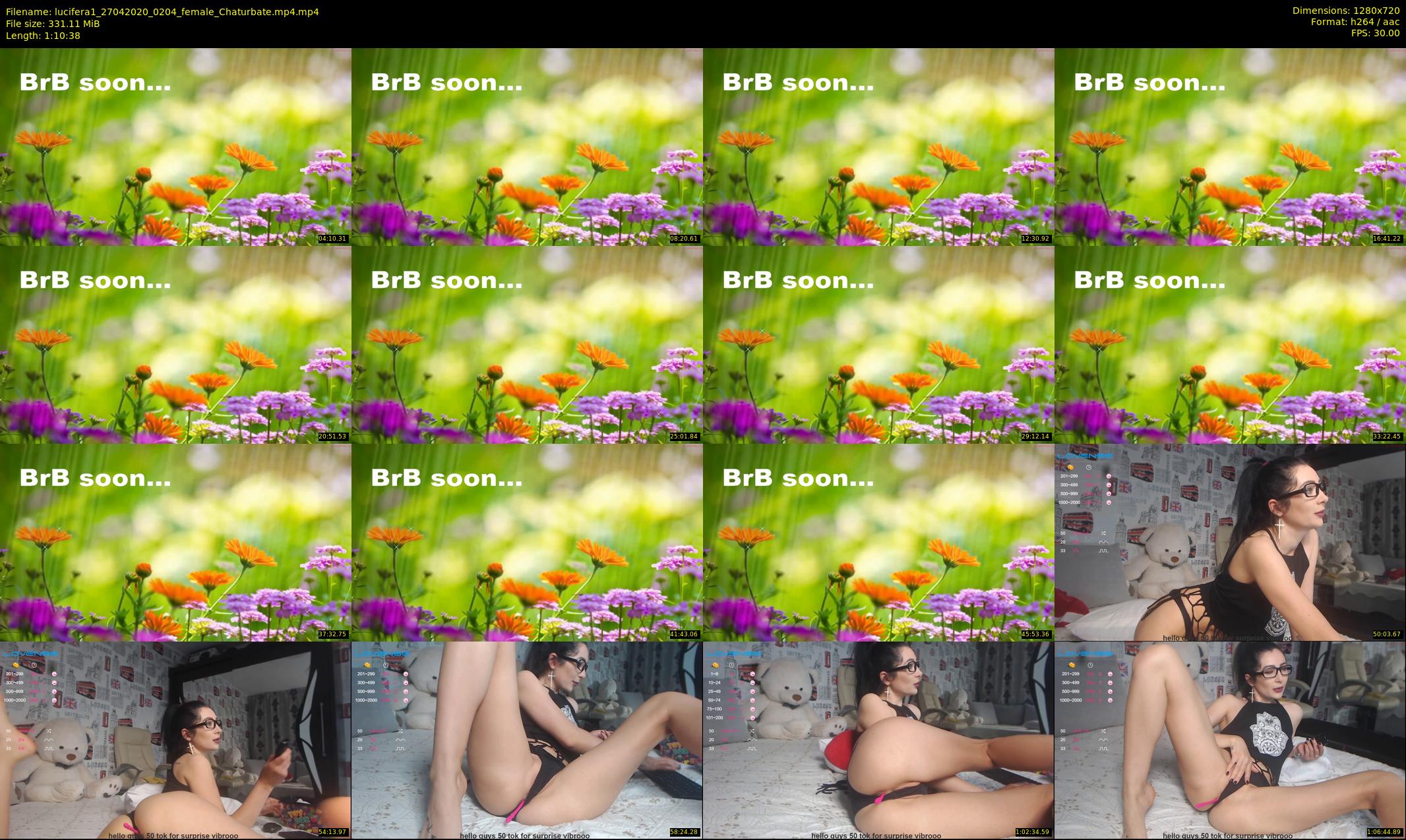 lucifera1 — 71 minute Chaturbate female cam show recording, 720p, Apr 27, 2020