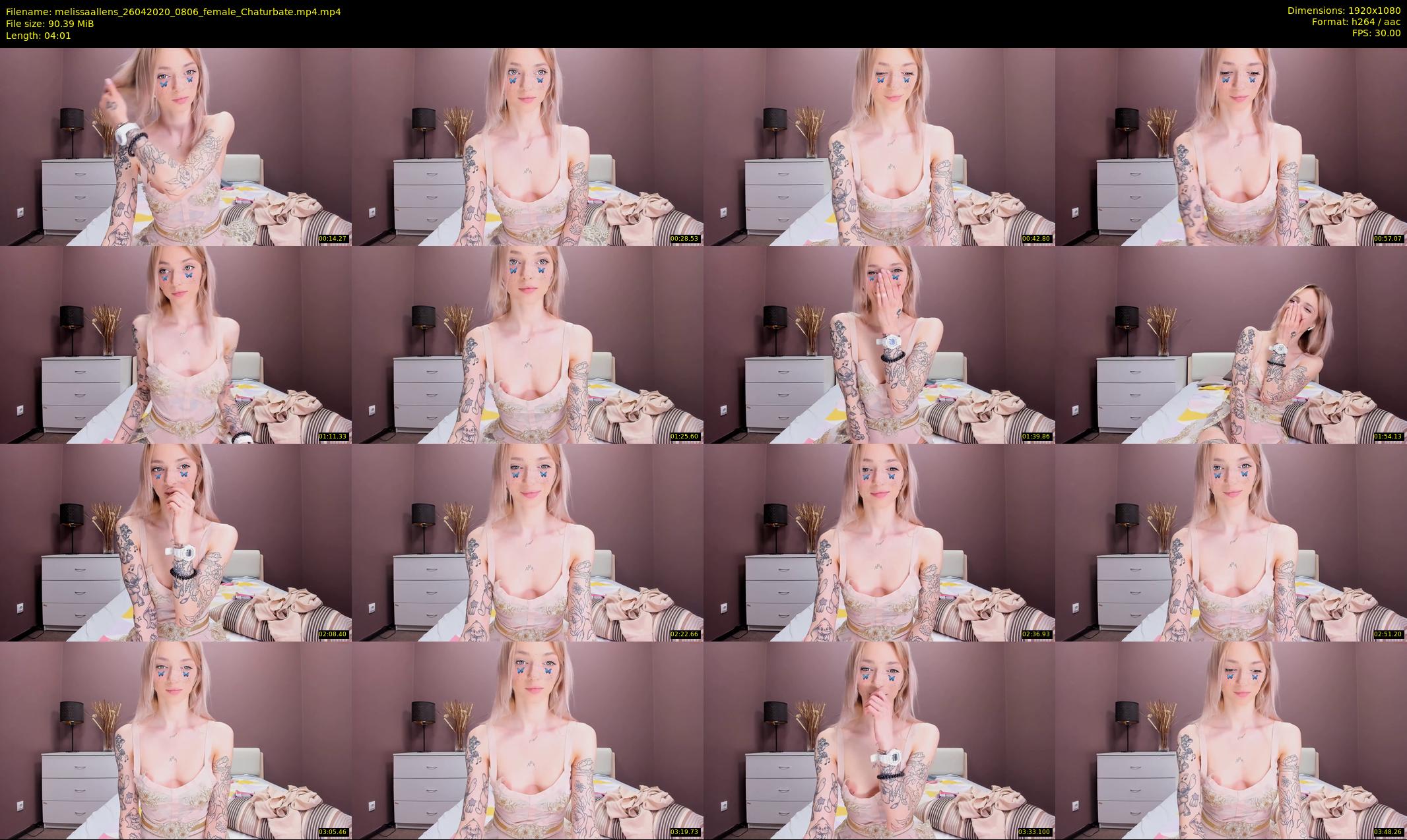 melissaallens — 5 minute Chaturbate female cam show recording, 1080p, Apr 26, 2020