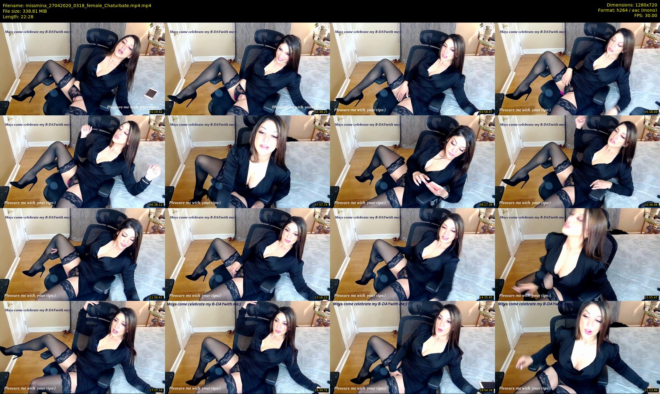 missmina — 23 minute Chaturbate female cam show recording, 720p, Apr 27, 2020