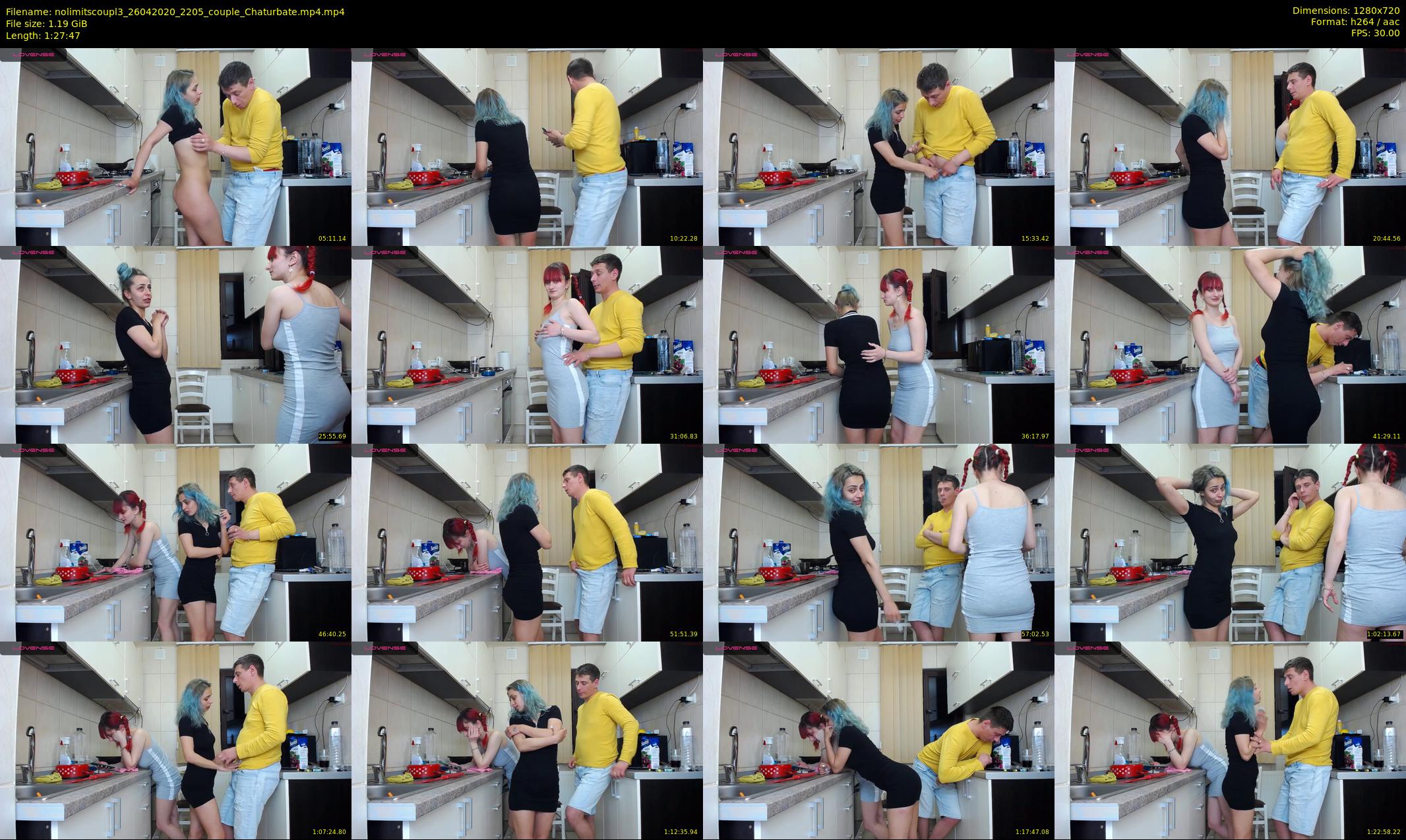 nolimitscoupl3 — 88 minute Chaturbate couple cam show recording, 720p, Apr 26, 2020