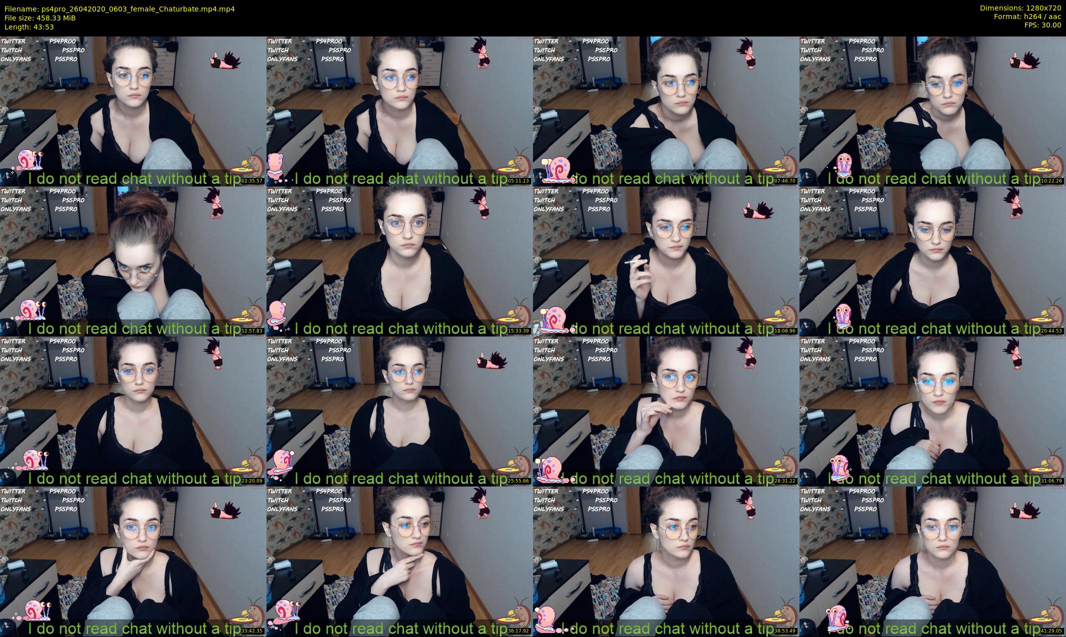 ps4pro — 44 minute Chaturbate female cam show recording, 720p, Apr 26, 2020