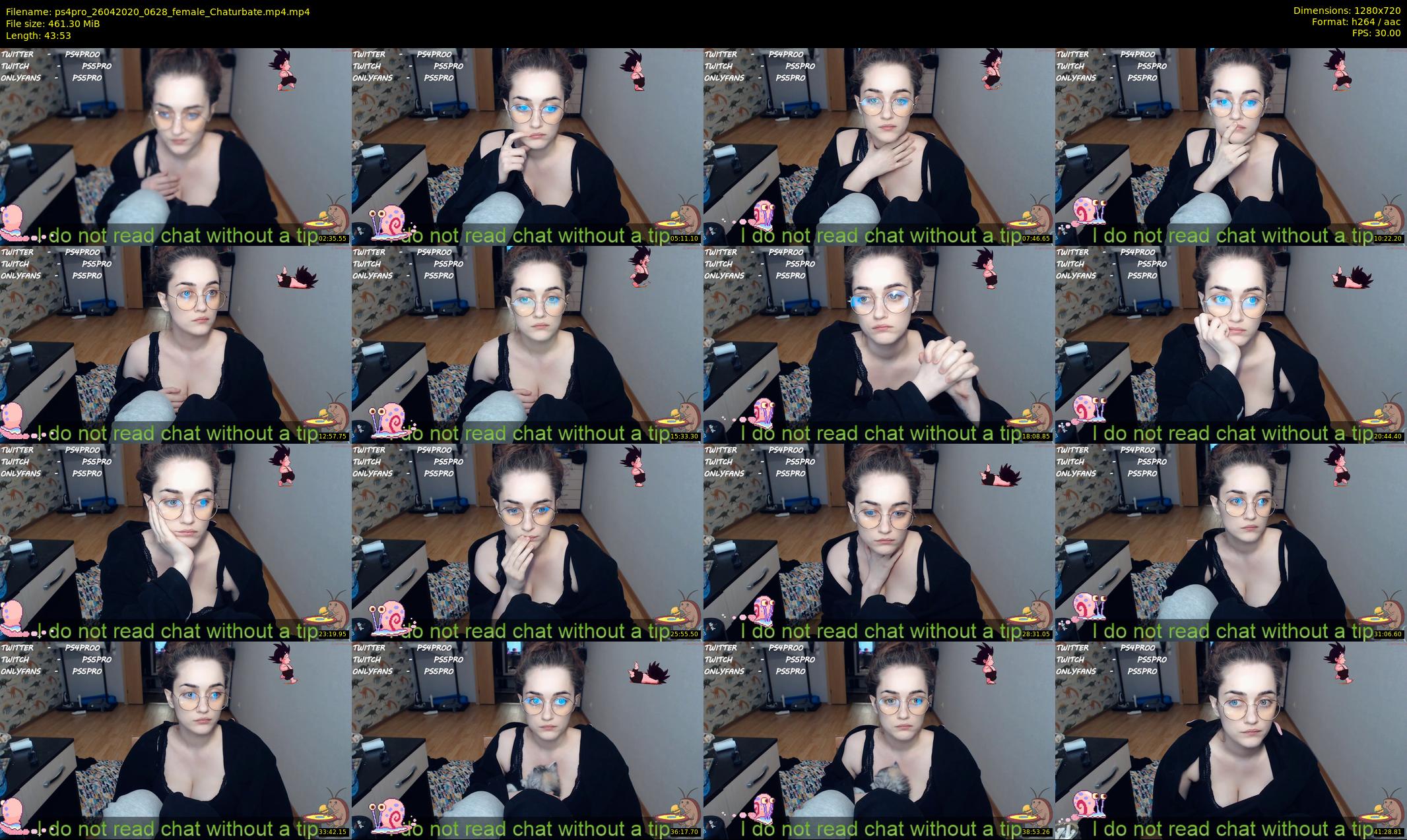 ps4pro — 44 minute Chaturbate female cam show recording, 720p, Apr 26, 2020