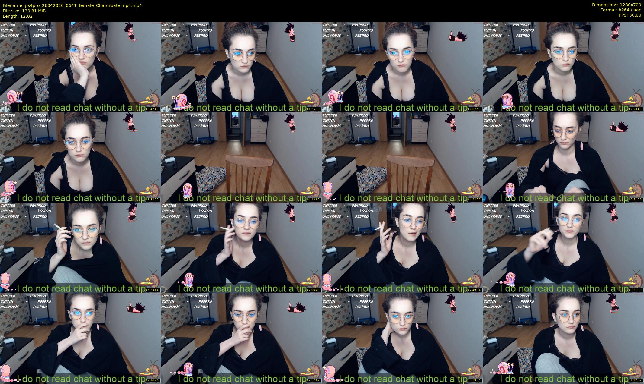 ps4pro — 13 minute Chaturbate female cam show recording, 720p, Apr 26, 2020