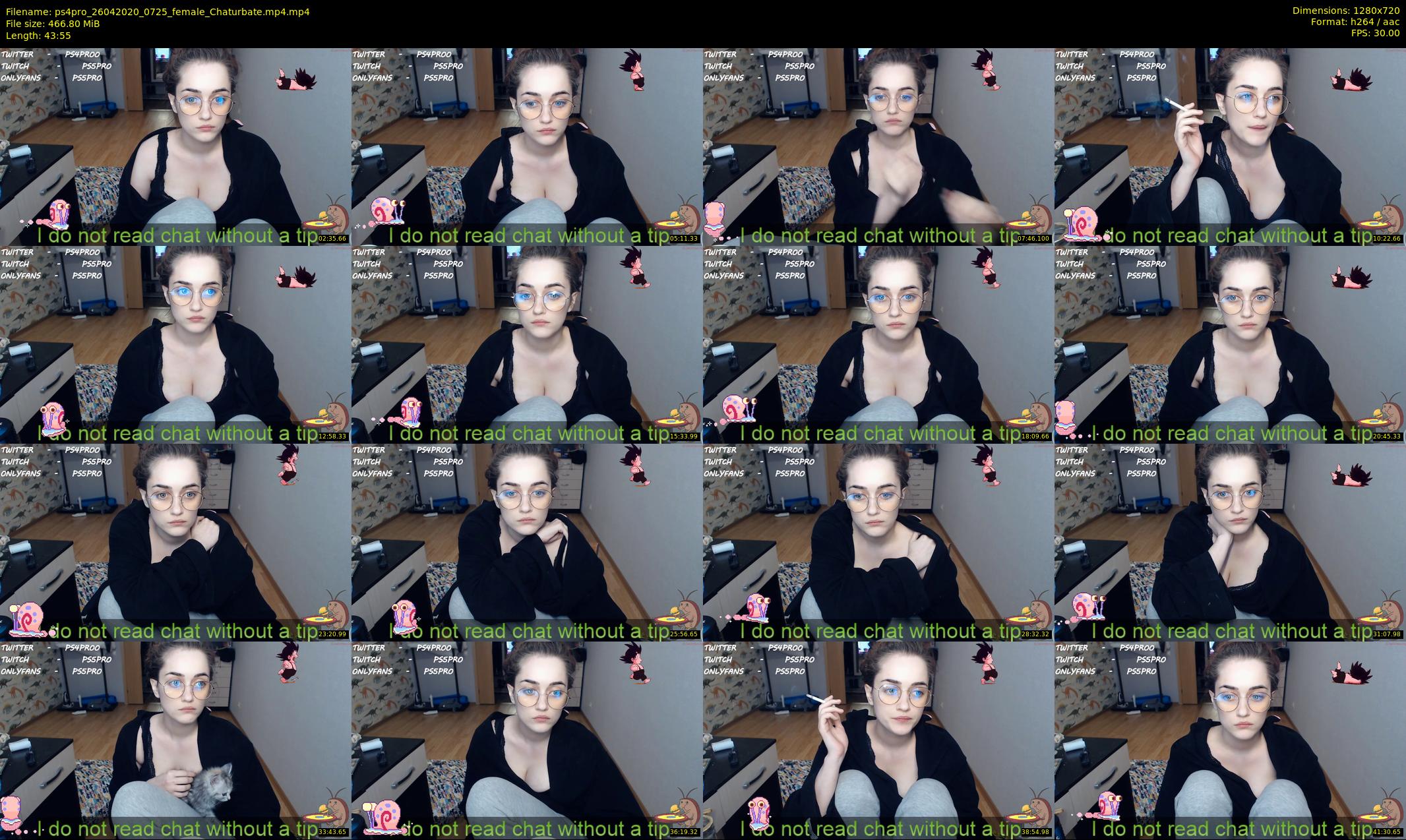 ps4pro — 44 minute Chaturbate female cam show recording, 720p, Apr 26, 2020