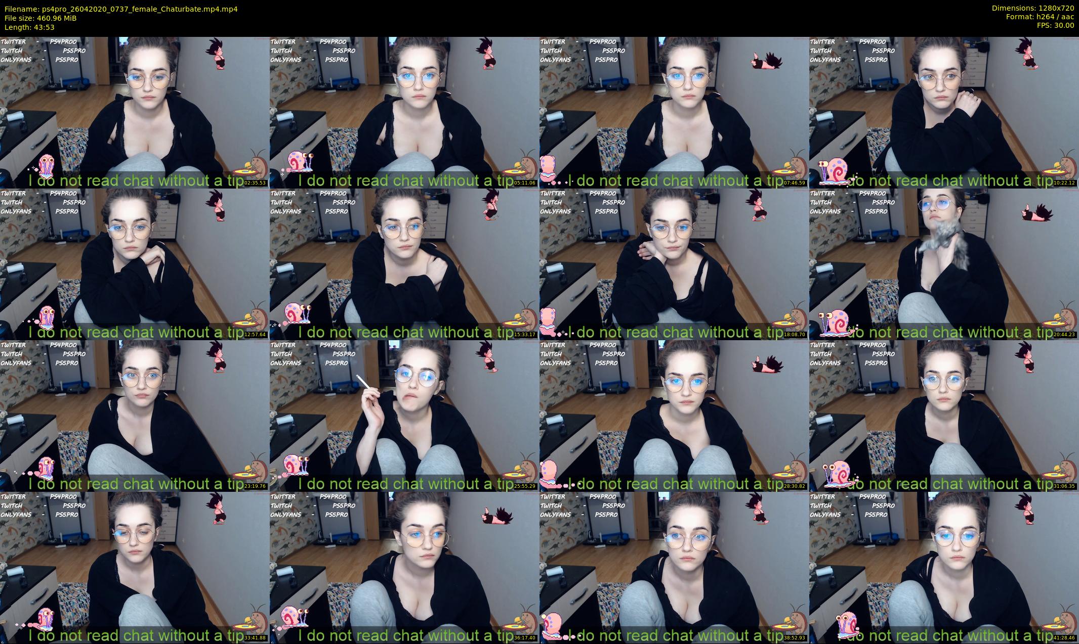 ps4pro — 44 minute Chaturbate female cam show recording, 720p, Apr 26, 2020