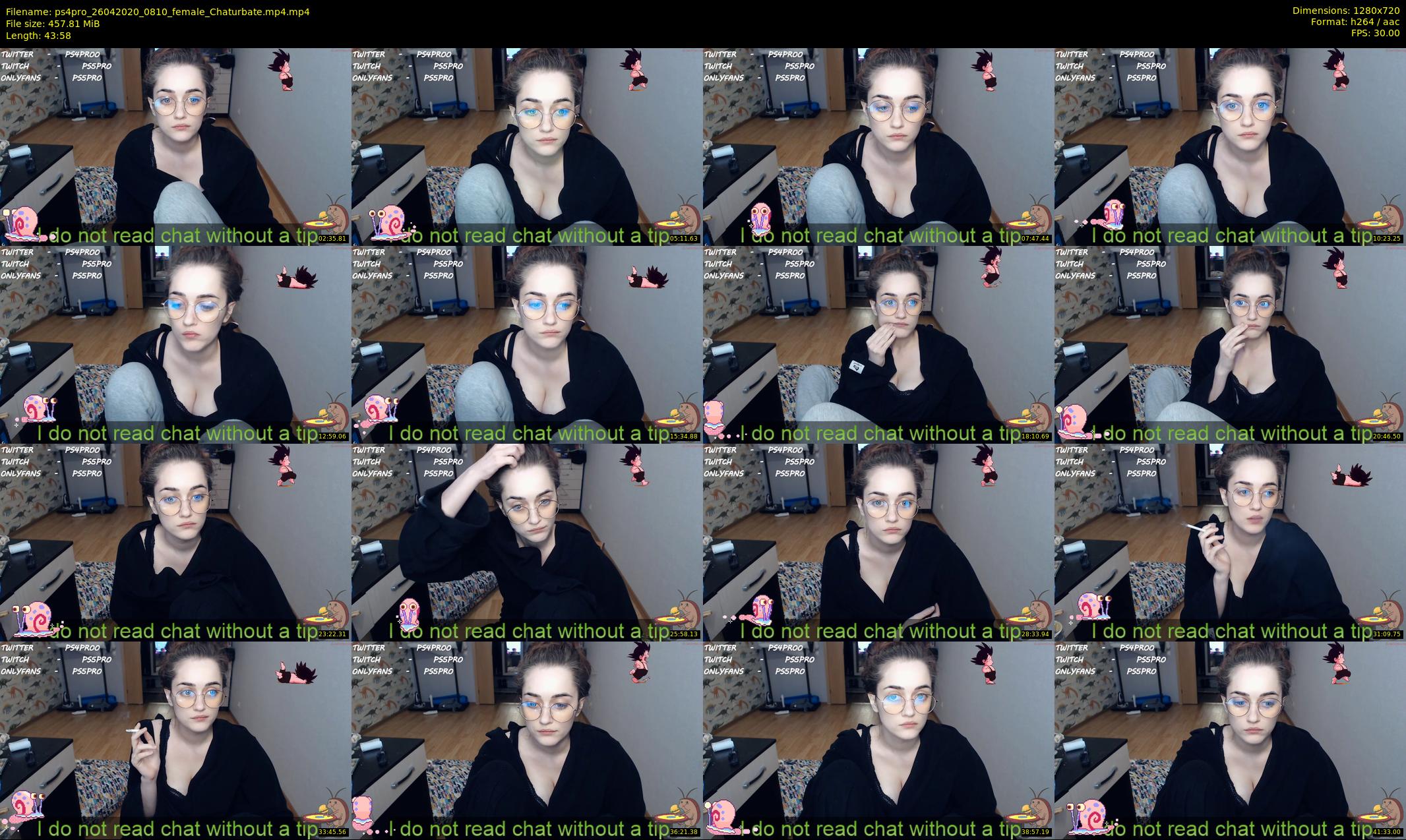 ps4pro — 44 minute Chaturbate female cam show recording, 720p, Apr 26, 2020
