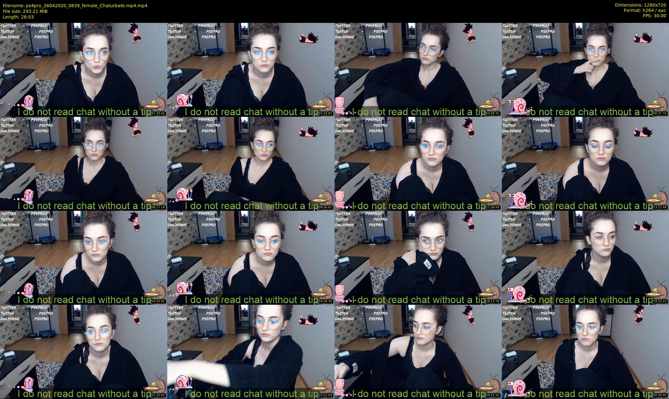 ps4pro — 29 minute Chaturbate female cam show recording, 720p, Apr 26, 2020