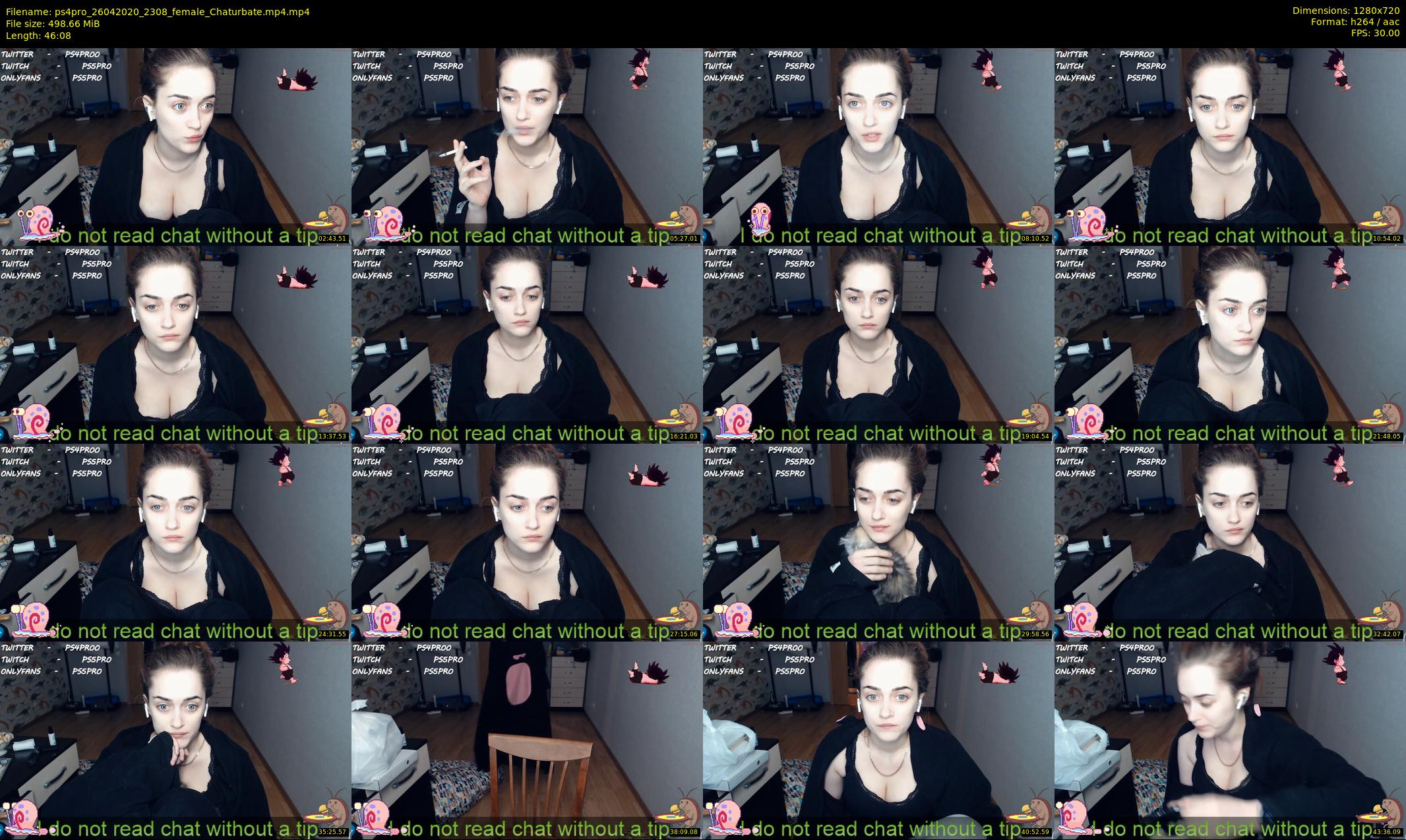 ps4pro — 47 minute Chaturbate female cam show recording, 720p, Apr 26, 2020