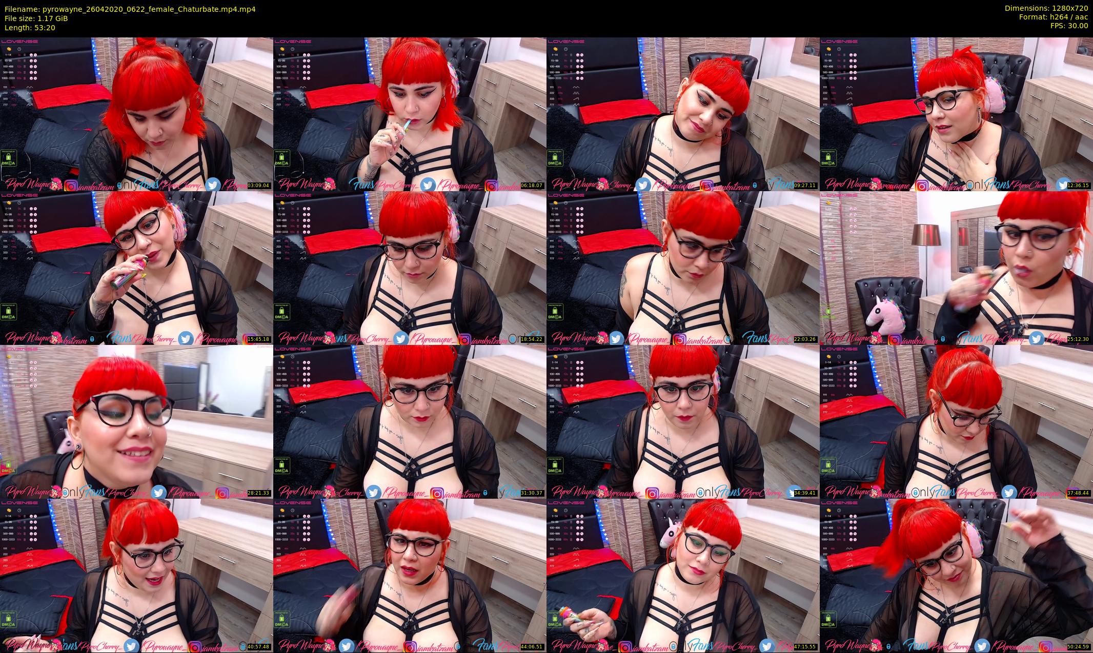 pyrowayne — 54 minute Chaturbate female cam show recording, 720p, Apr 26, 2020