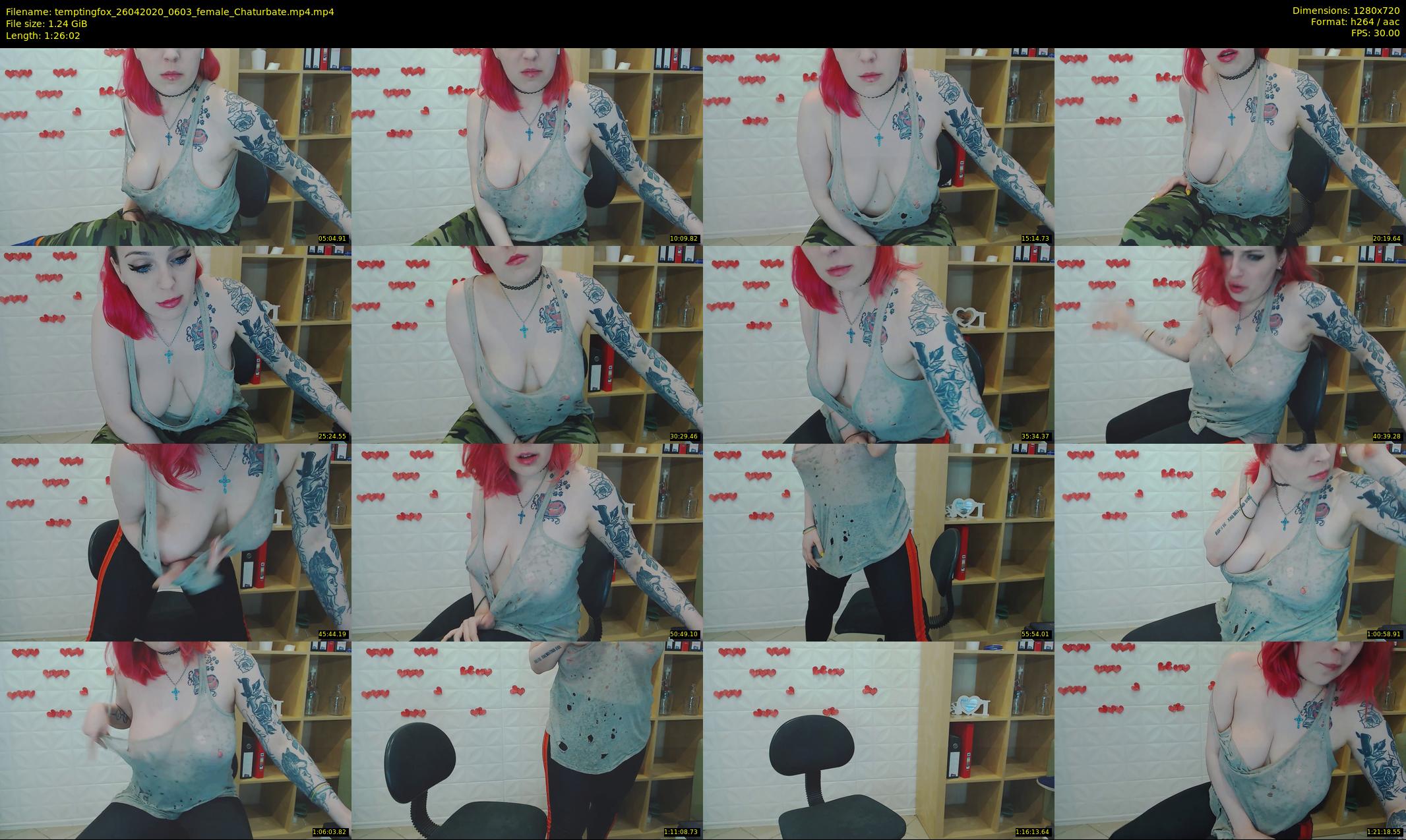 temptingfox — 87 minute Chaturbate female cam show recording, 720p, Apr 26, 2020