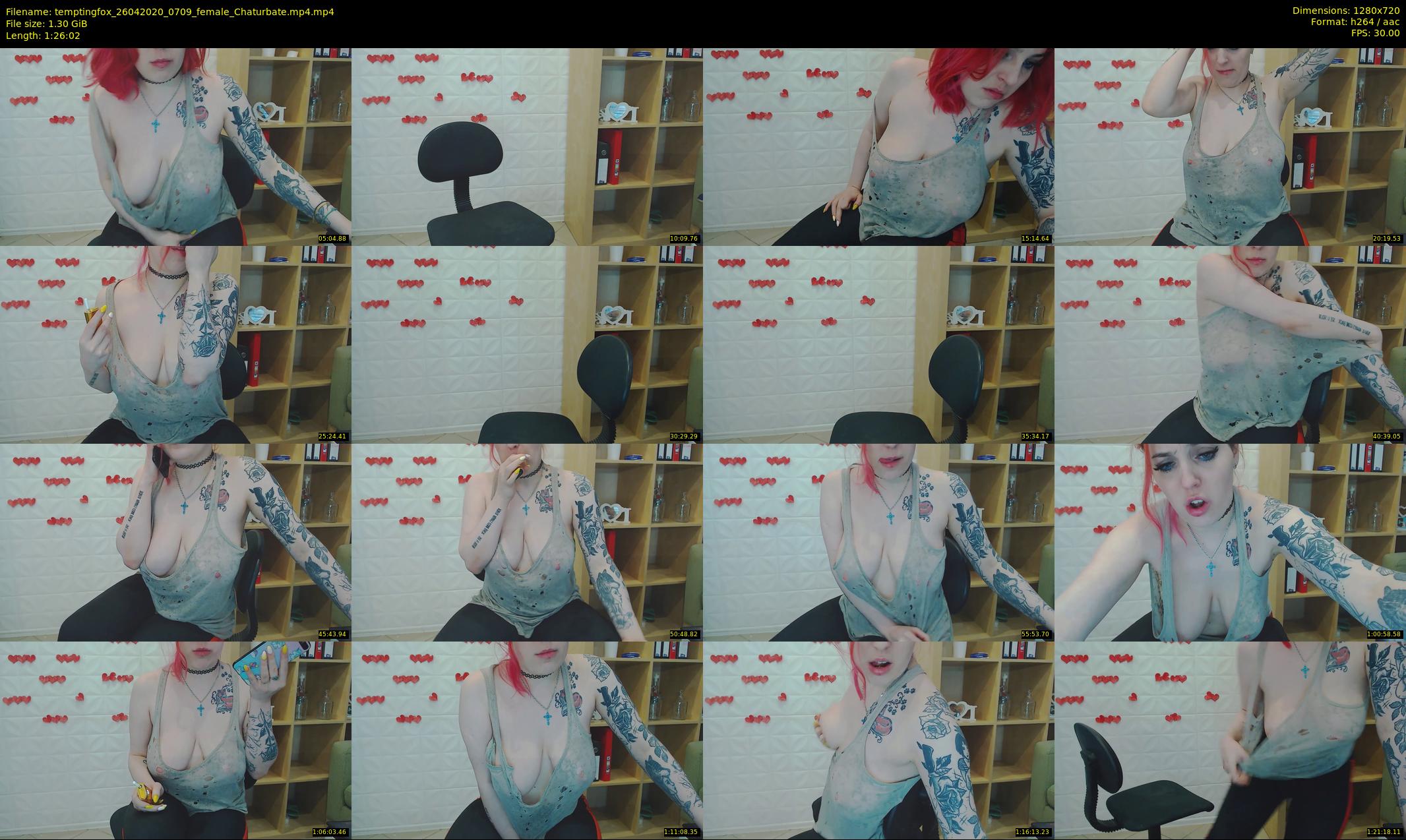 temptingfox — 87 minute Chaturbate female cam show recording, 720p, Apr 26, 2020