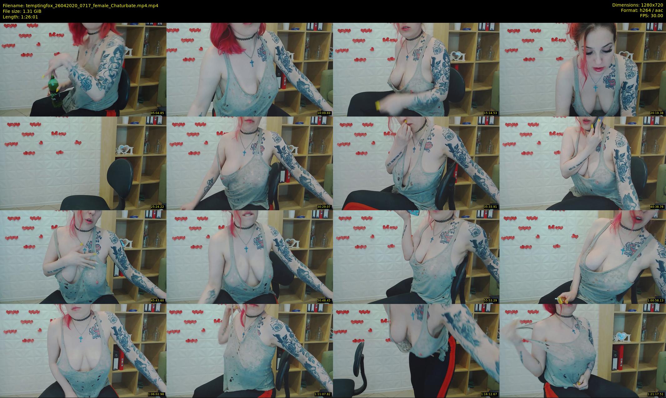 temptingfox — 87 minute Chaturbate female cam show recording, 720p, Apr 26, 2020