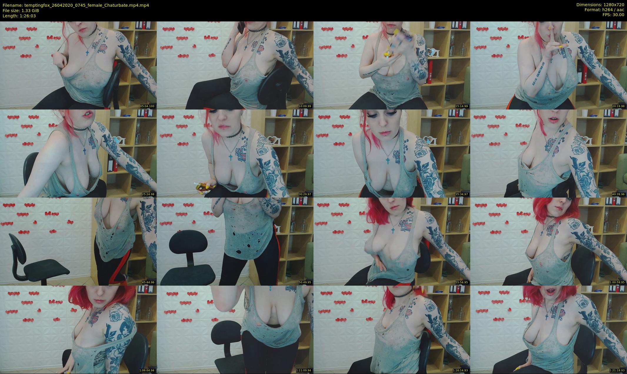 temptingfox — 87 minute Chaturbate female cam show recording, 720p, Apr 26, 2020
