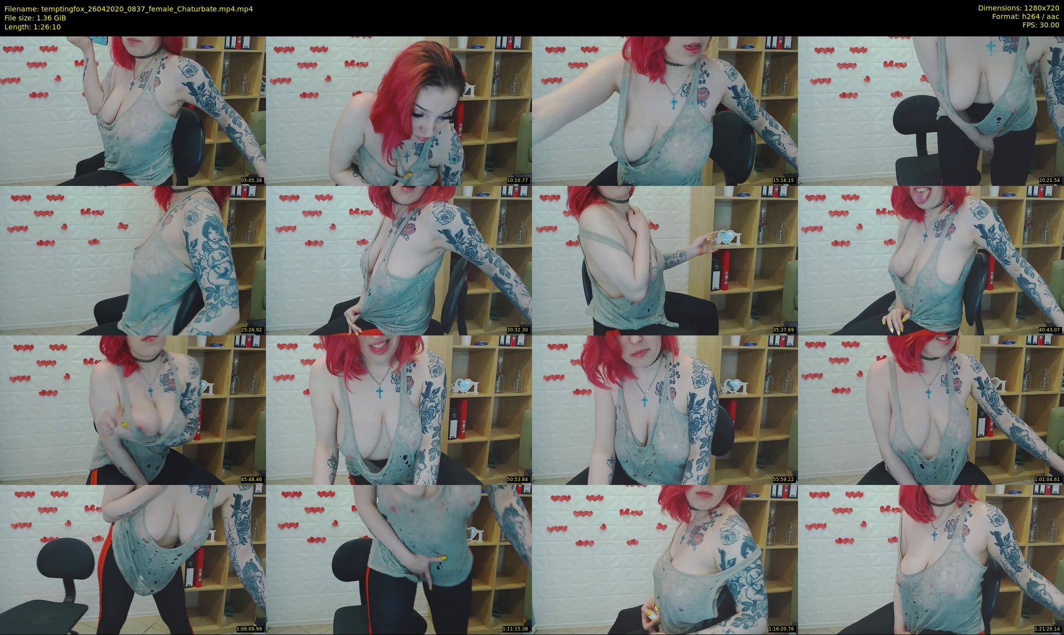 temptingfox — 87 minute Chaturbate female cam show recording, 720p, Apr 26, 2020