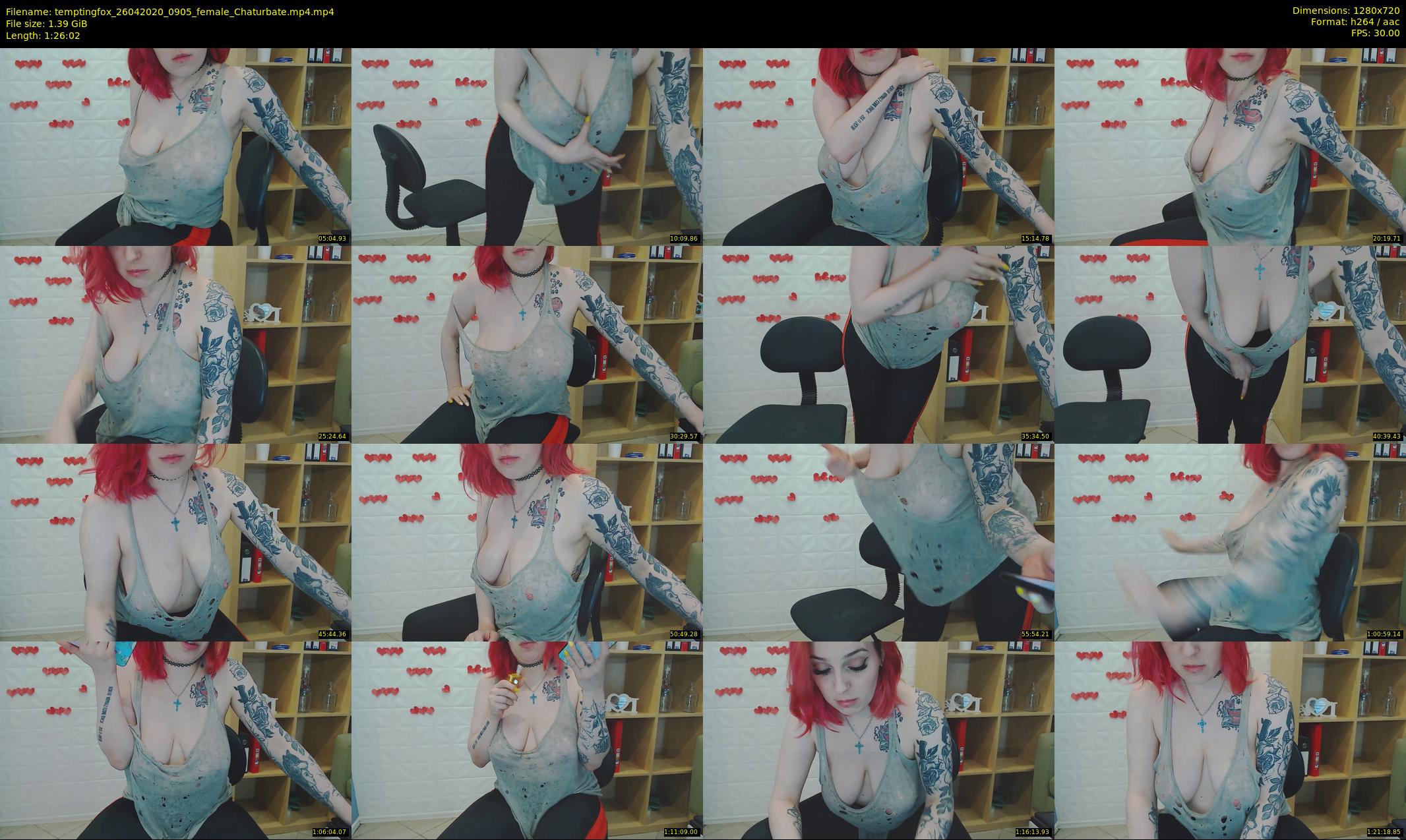 temptingfox — 87 minute Chaturbate female cam show recording, 720p, Apr 26, 2020