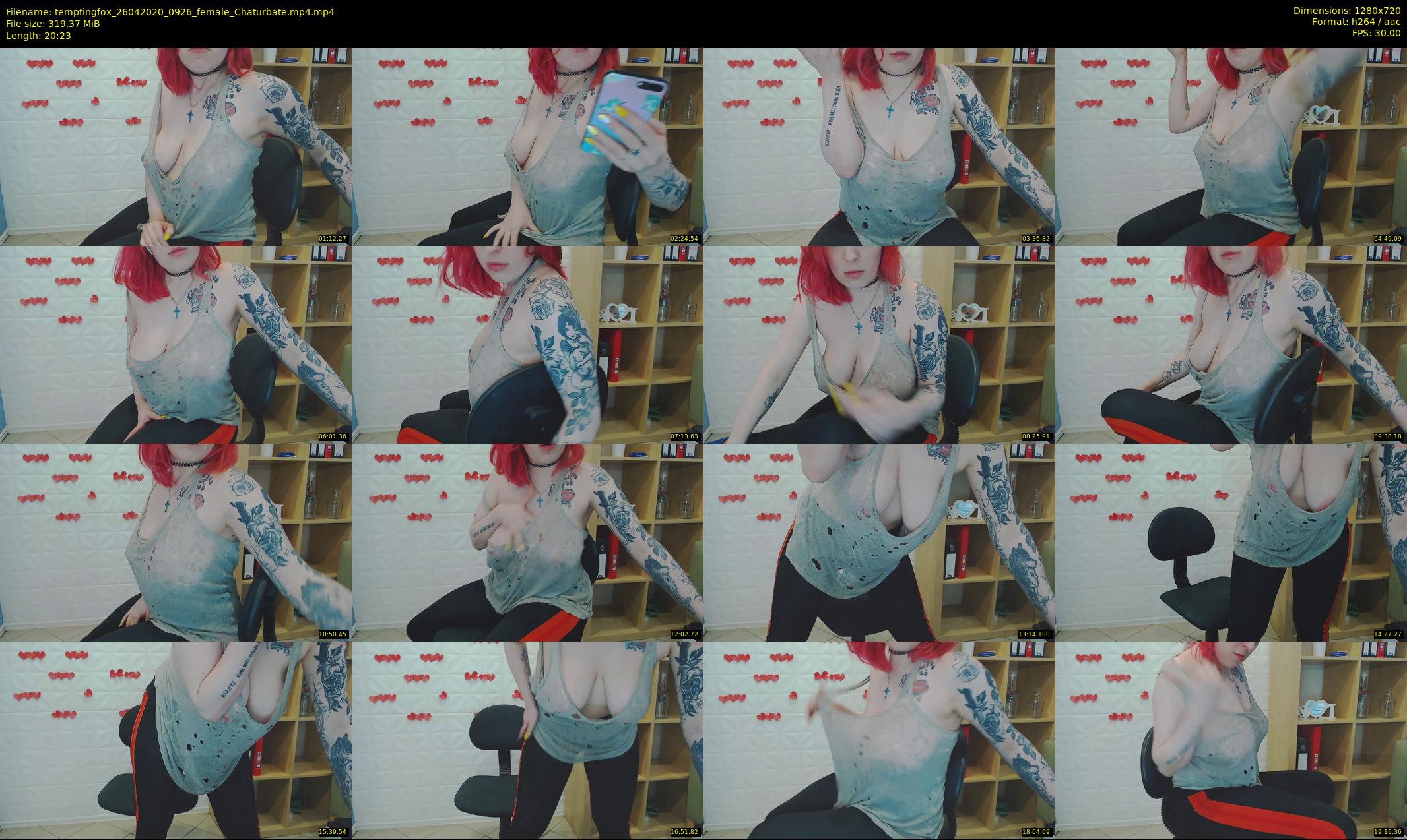 temptingfox — 21 minute Chaturbate female cam show recording, 720p, Apr 26, 2020