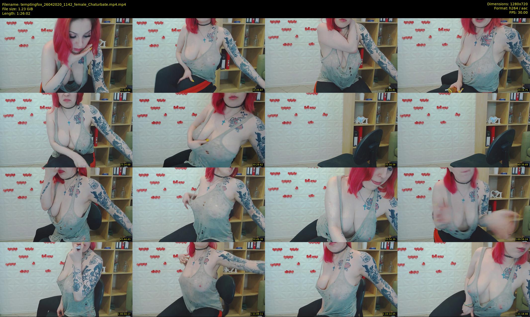 temptingfox — 87 minute Chaturbate female cam show recording, 720p, Apr 26, 2020