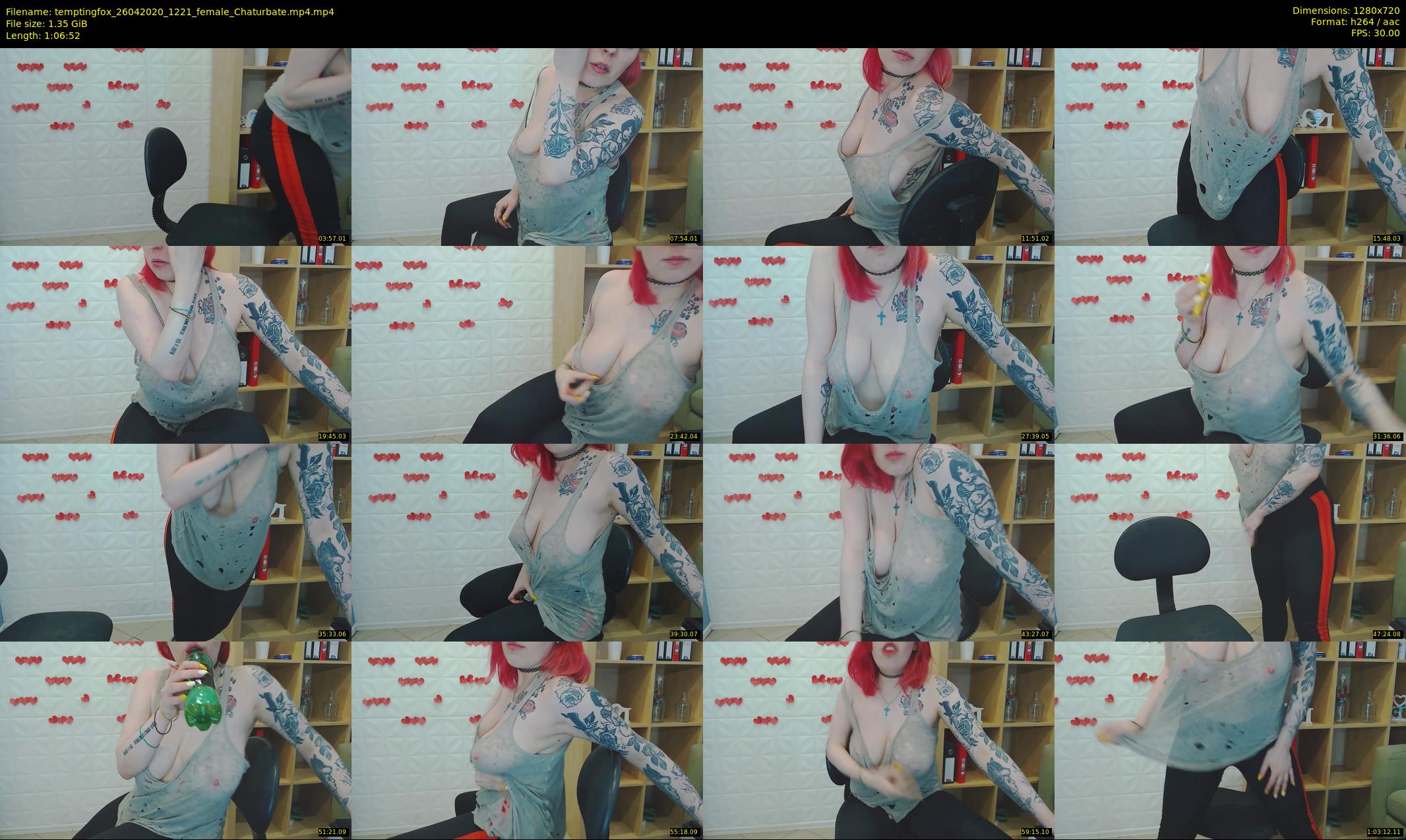 temptingfox — 67 minute Chaturbate female cam show recording, 720p, Apr 26, 2020