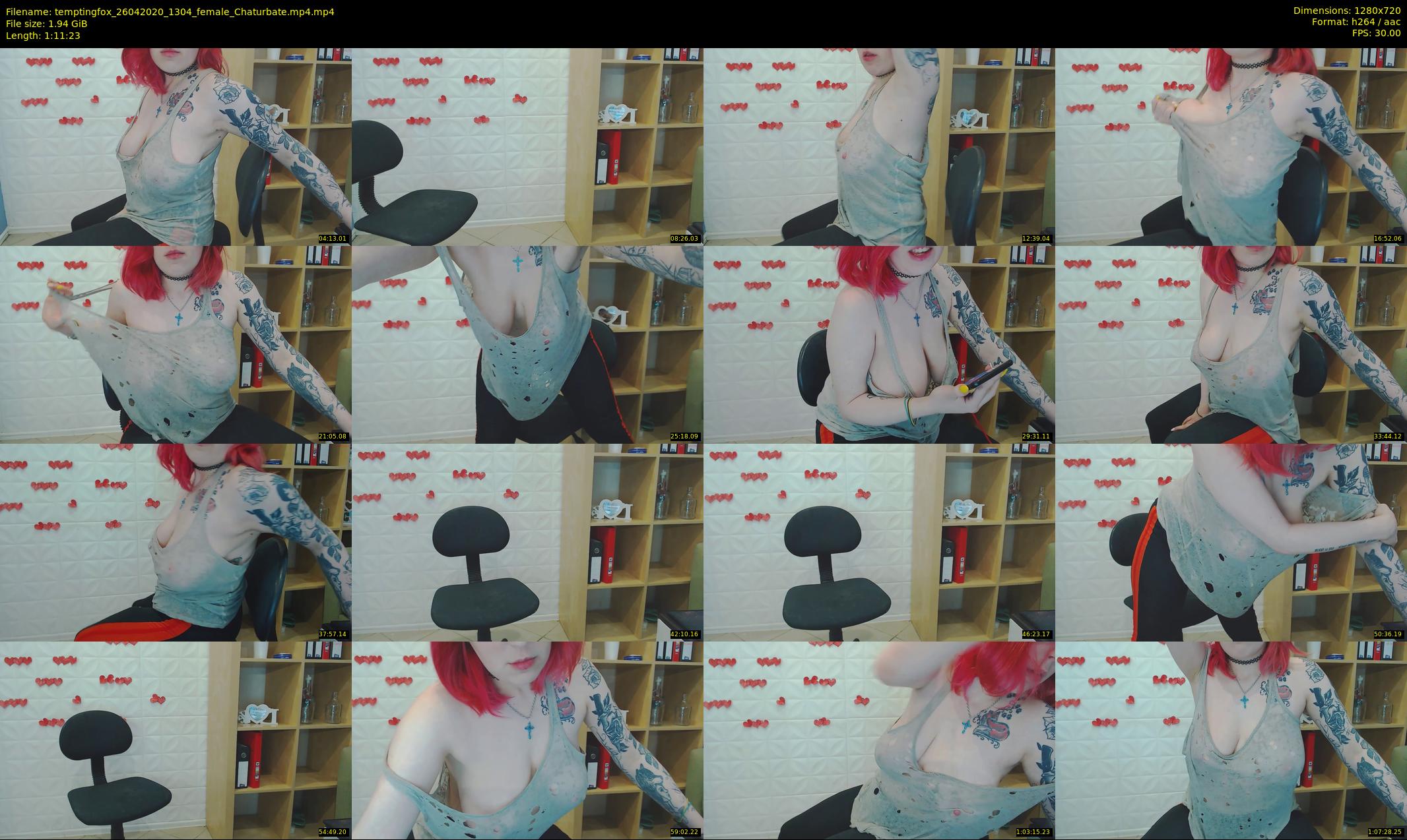 temptingfox — 72 minute Chaturbate female cam show recording, 720p, Apr 26, 2020