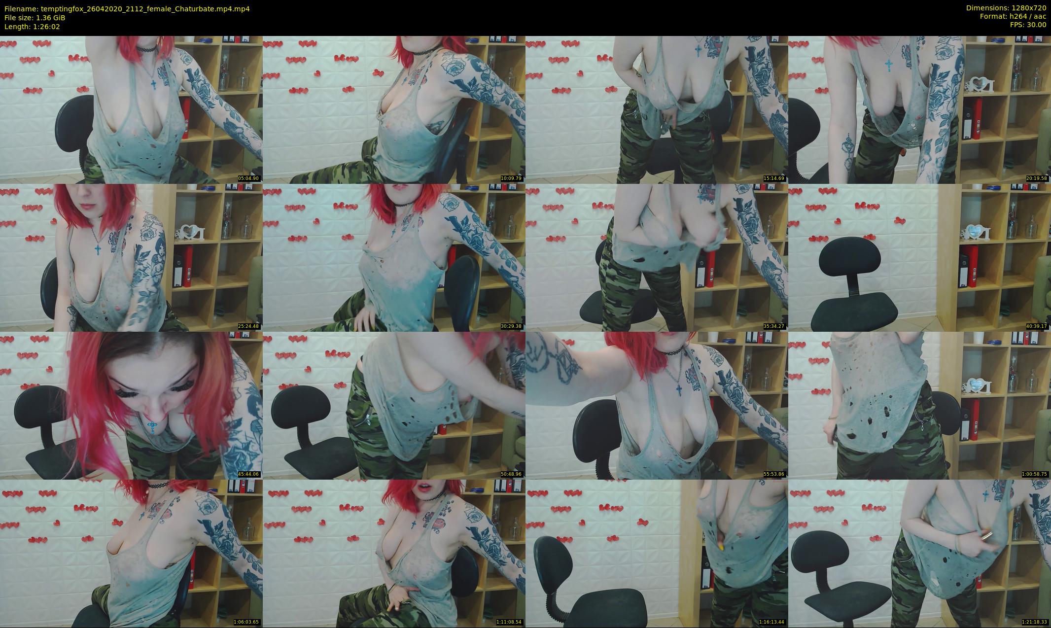 temptingfox — 87 minute Chaturbate female cam show recording, 720p, Apr 26, 2020