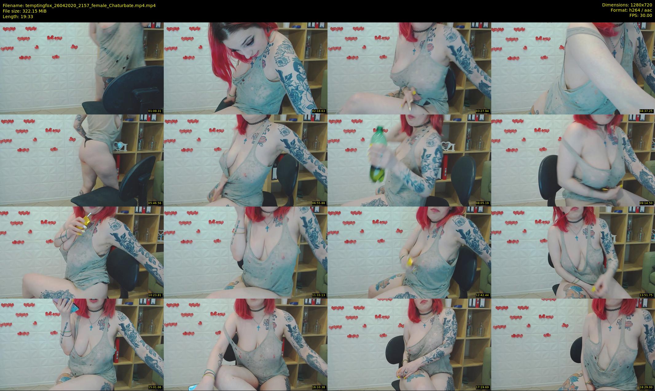 temptingfox — 20 minute Chaturbate female cam show recording, 720p, Apr 26, 2020