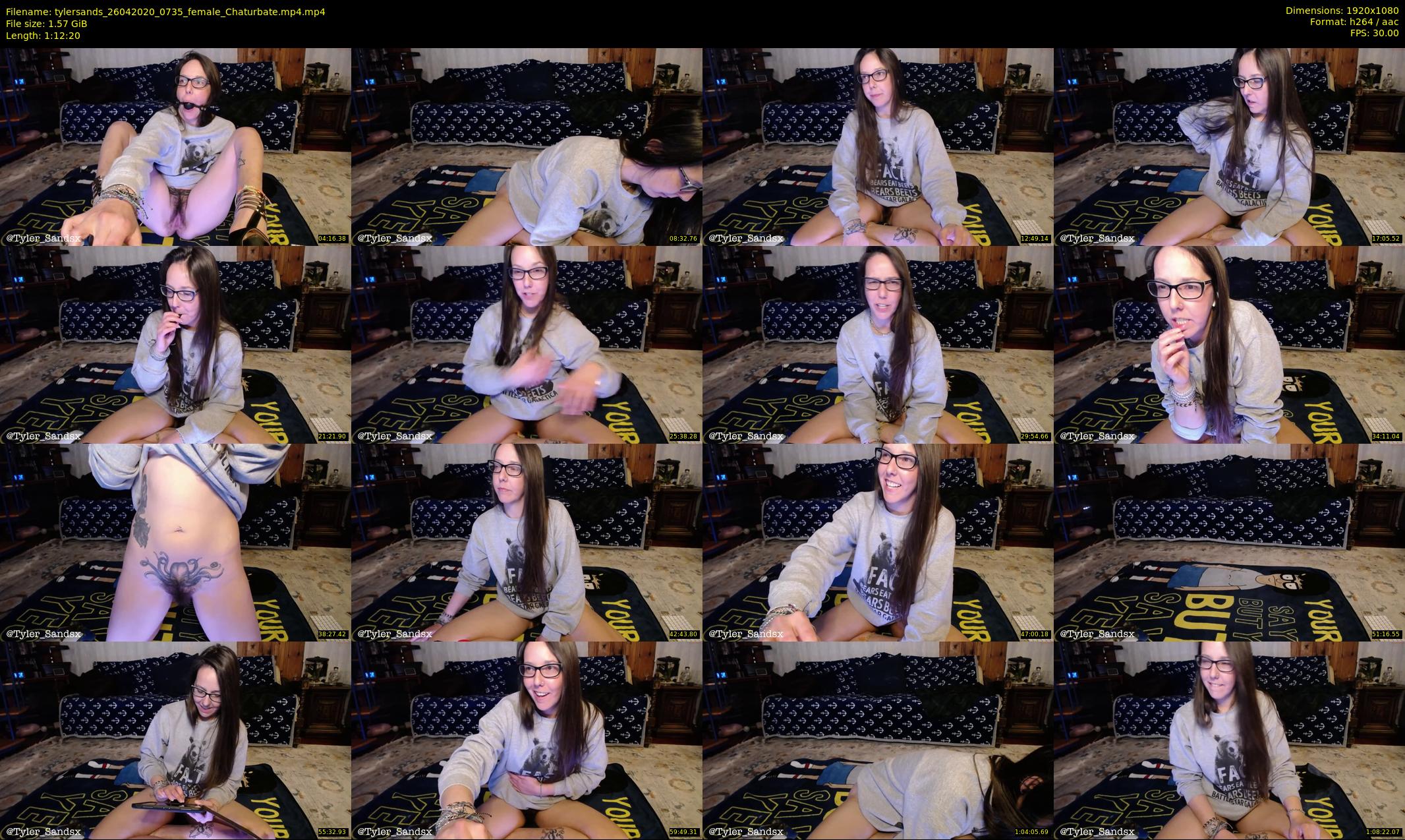 tylersands — 73 minute Chaturbate female cam show recording, 1080p, Apr 26, 2020