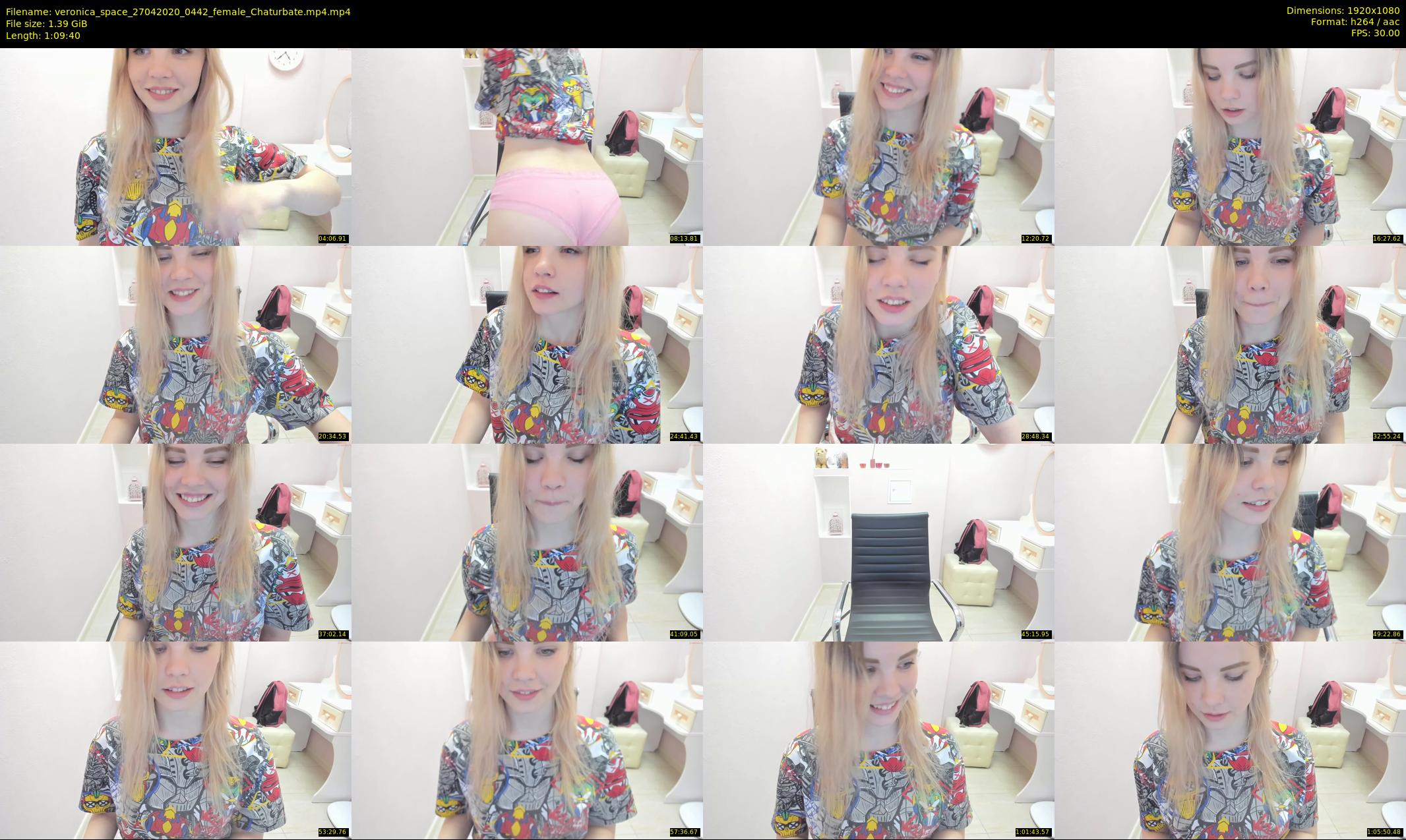 veronica_space — 70 minute Chaturbate female cam show recording, 1080p, Apr 27, 2020