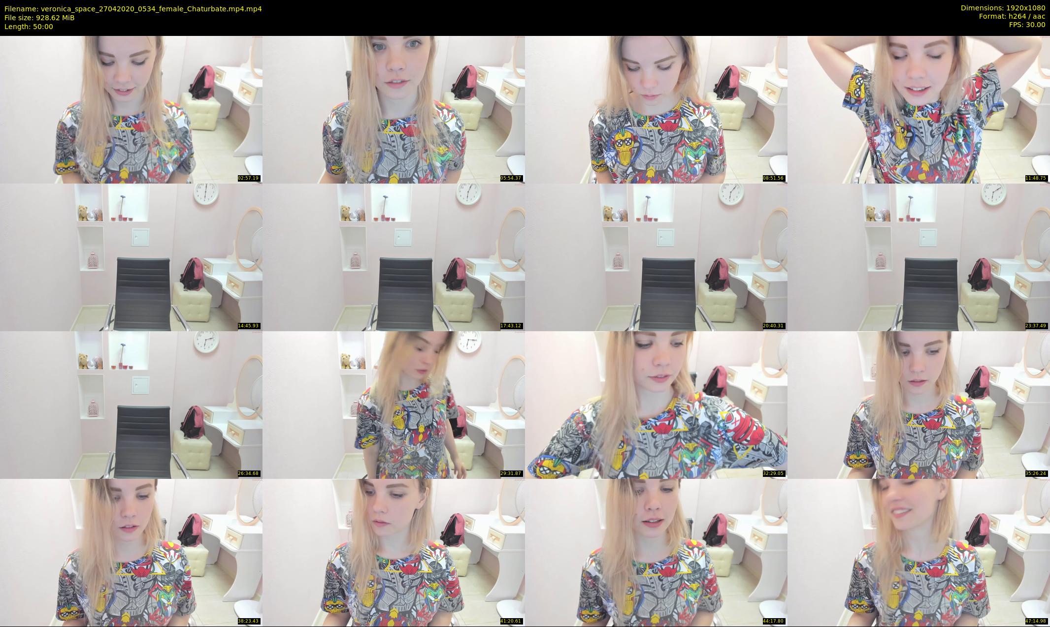 veronica_space — 50 minute Chaturbate female cam show recording, 1080p, Apr 27, 2020