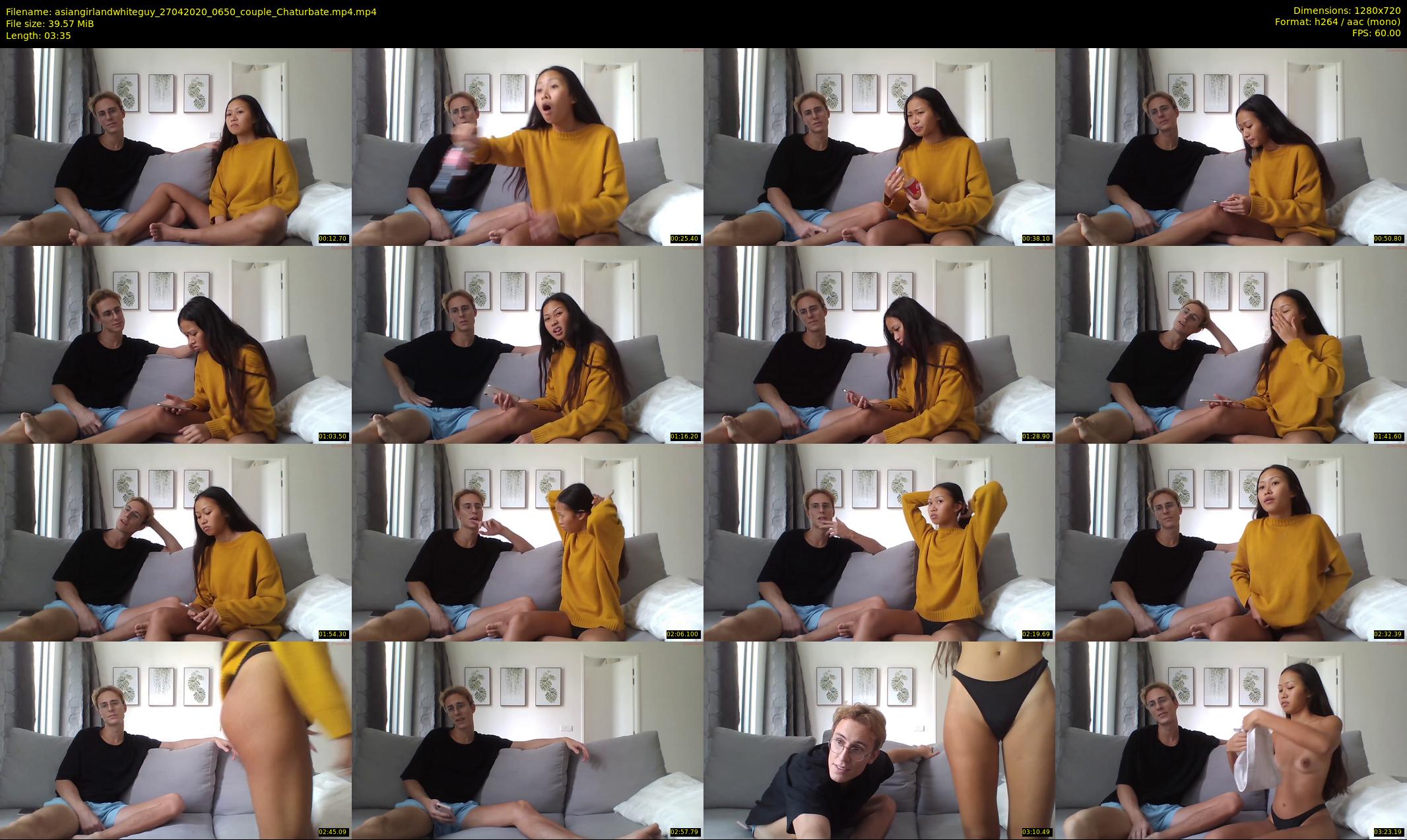 asiangirlandwhiteguy — 4 minute Chaturbate couple cam show recording, 720p, Apr 27, 2020