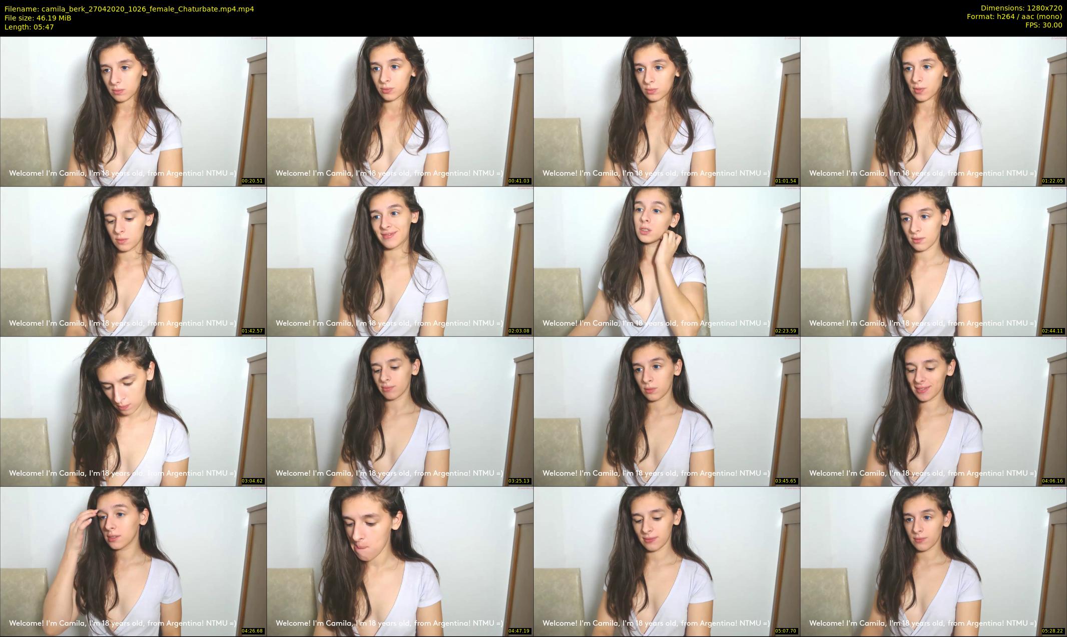 camila_berk — 6 minute Chaturbate female cam show recording, 720p, Apr 27, 2020