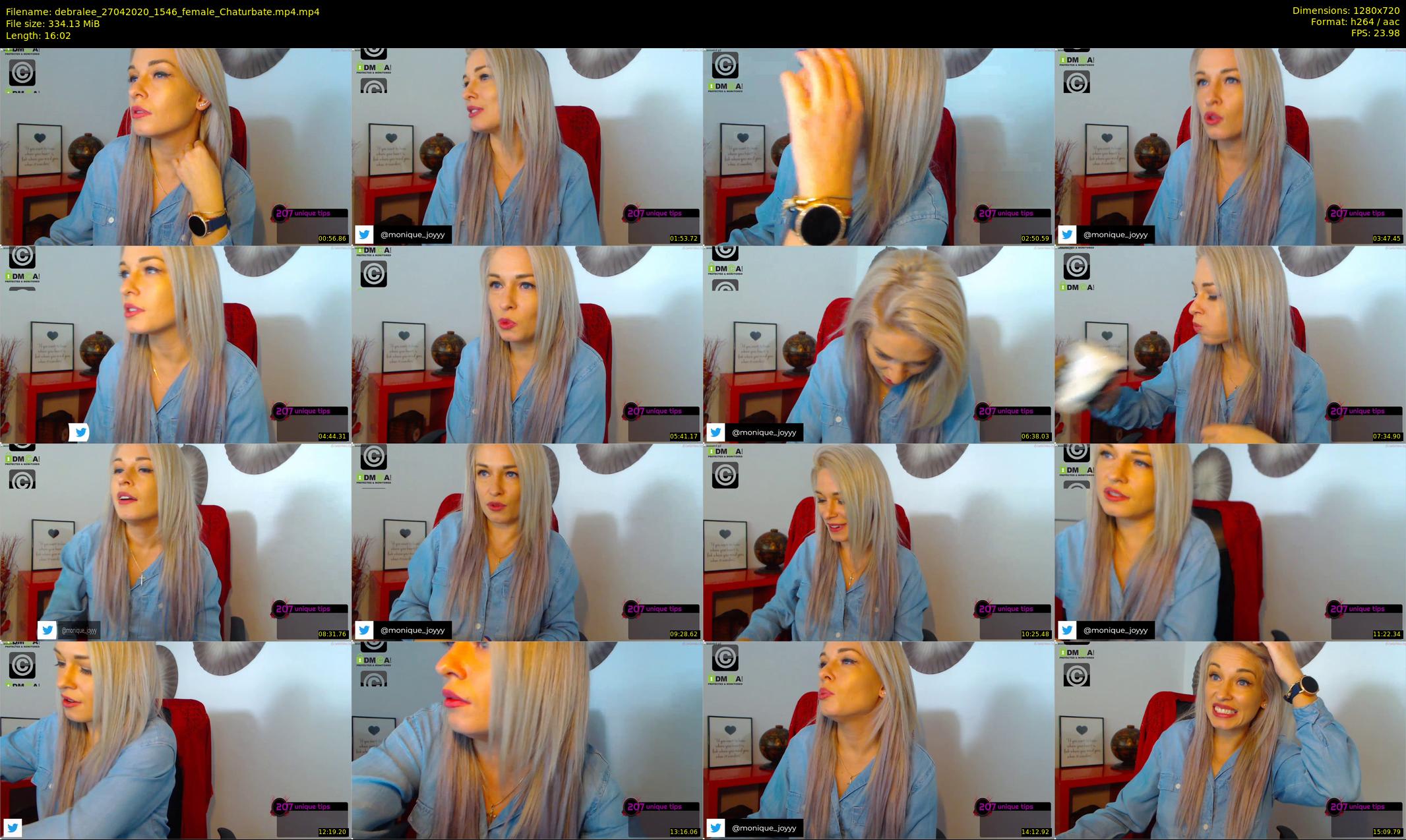 debralee — 17 minute Chaturbate female cam show recording, 720p, Apr 27, 2020