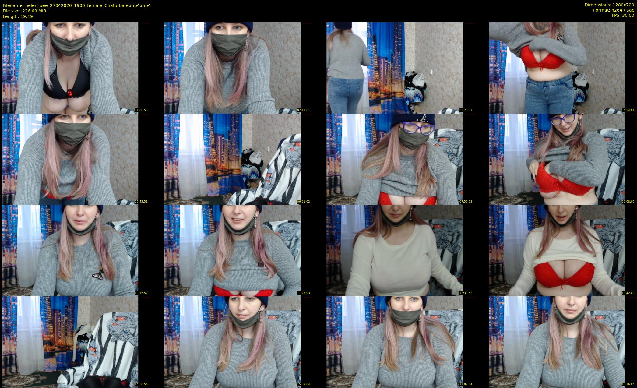 helen_bee — 20 minute Chaturbate female cam show recording, 720p, Apr 27, 2020