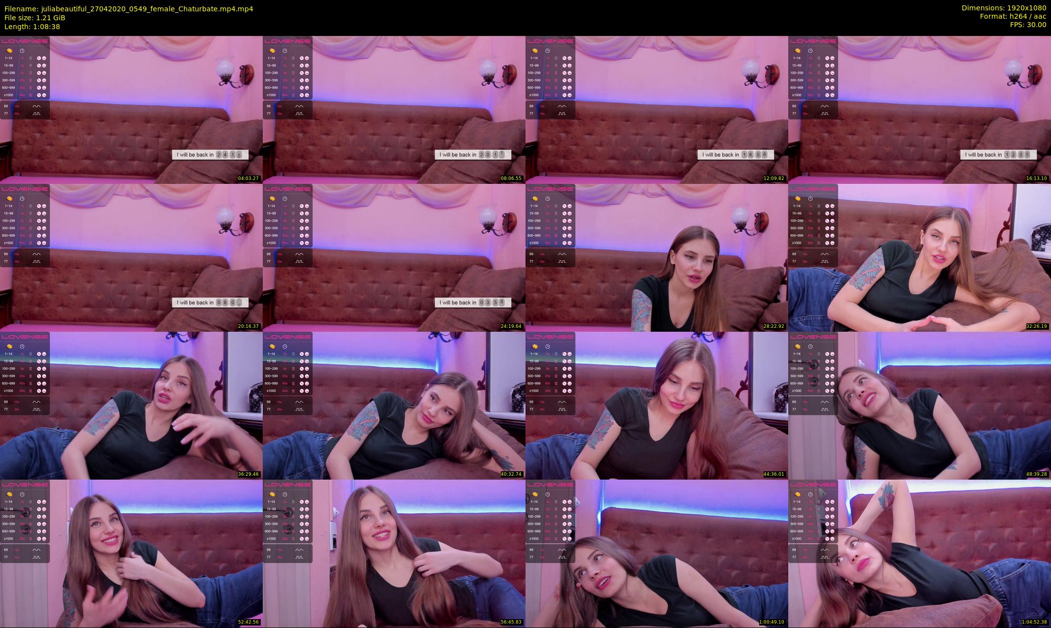 juliabeautiful — 69 minute Chaturbate female cam show recording, 1080p, Apr 27, 2020