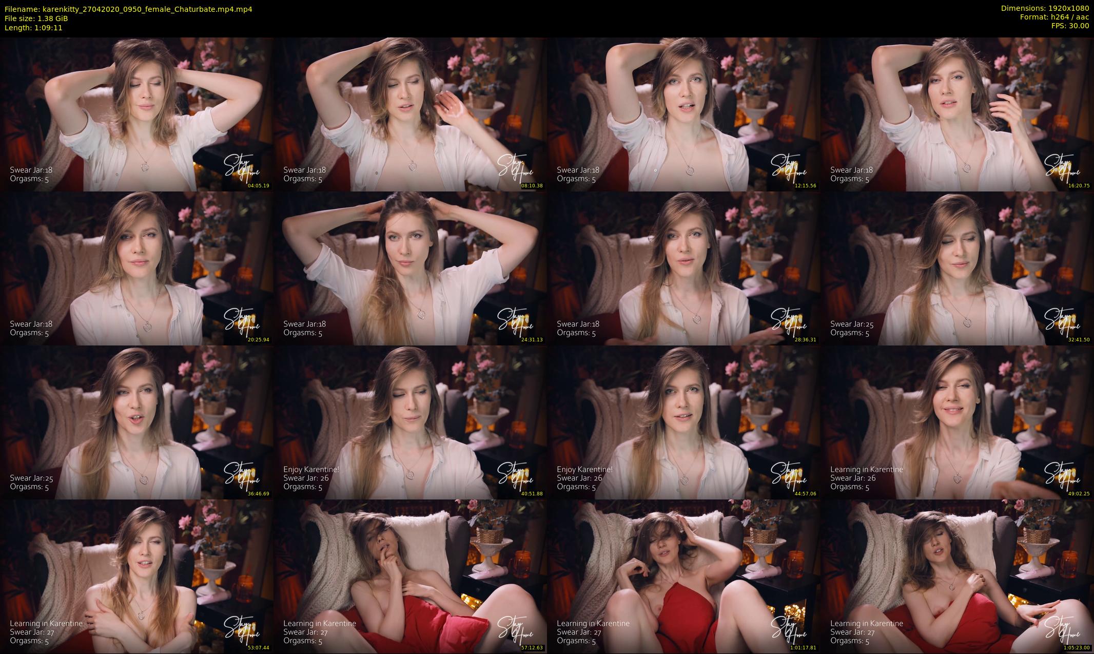 karenkitty — 70 minute Chaturbate female cam show recording, 1080p, Apr 27, 2020