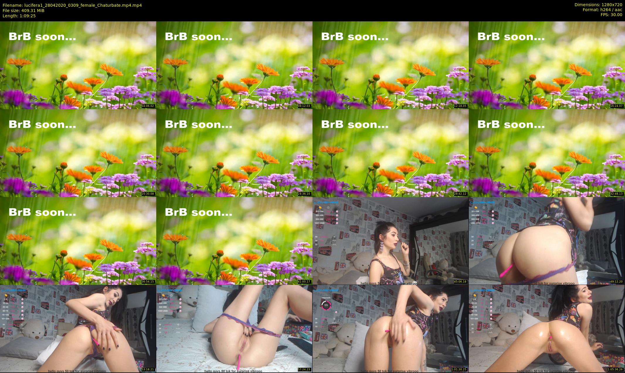 lucifera1 — 70 minute Chaturbate female cam show recording, 720p, Apr 28, 2020