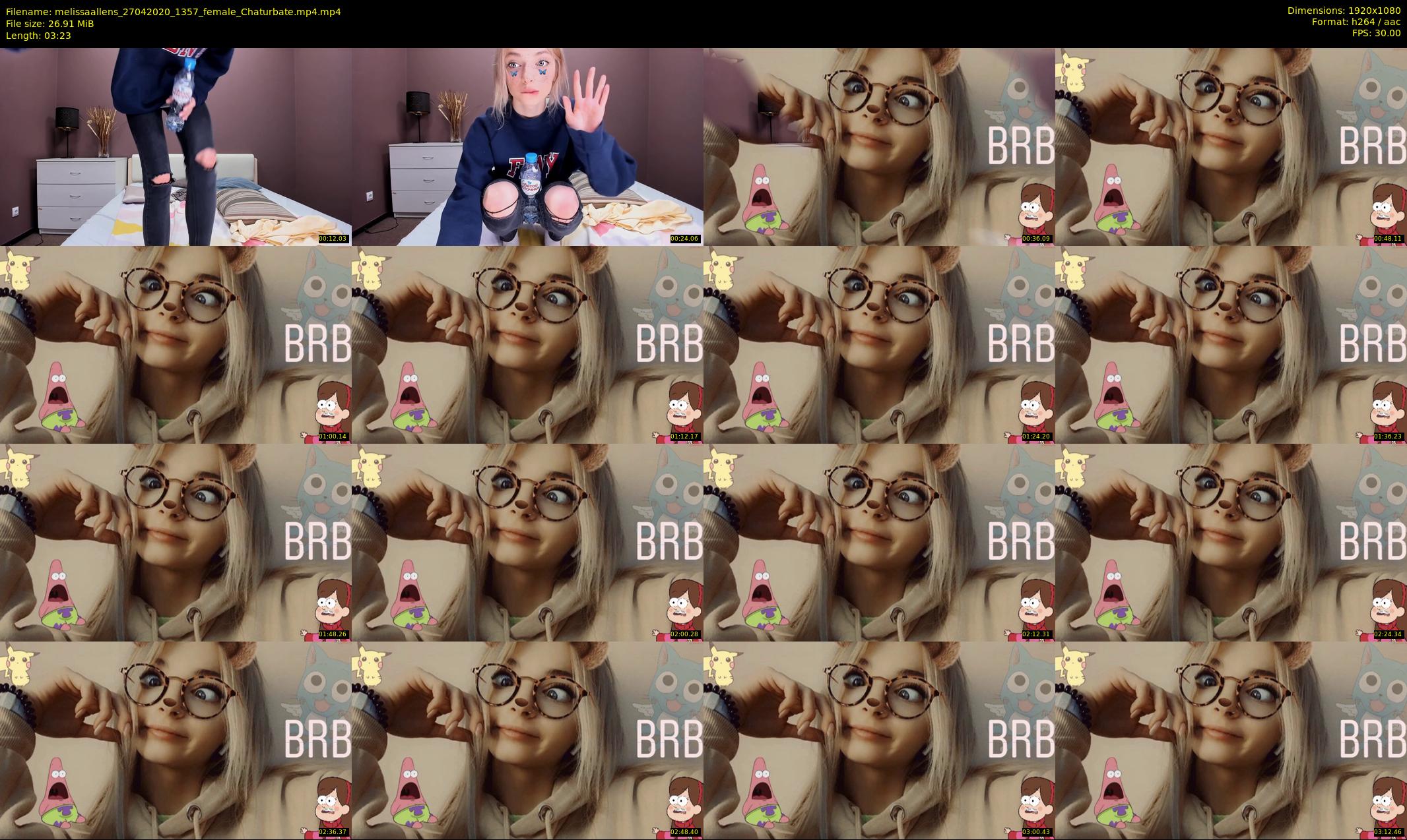 melissaallens — 4 minute Chaturbate female cam show recording, 1080p, Apr 27, 2020