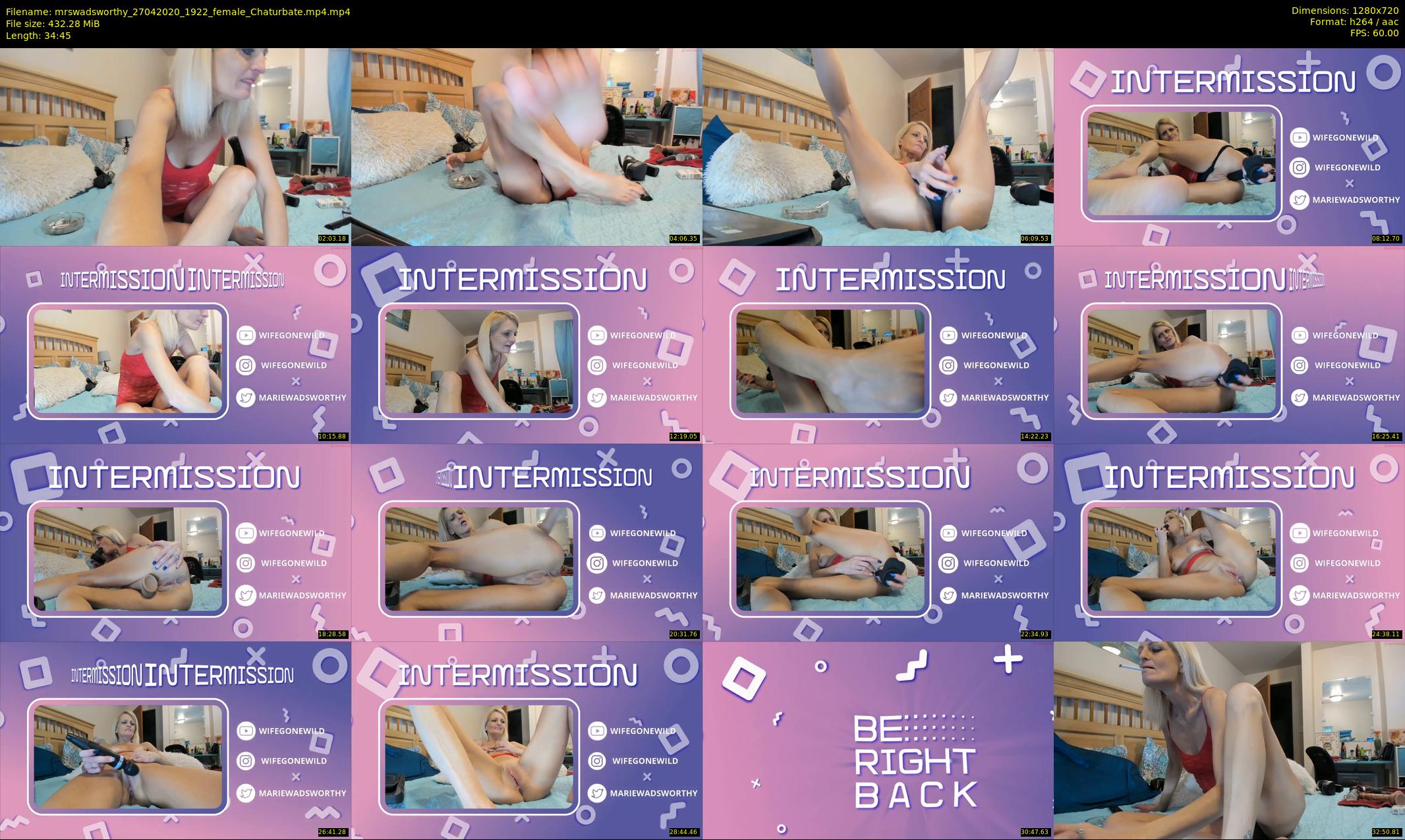 mrswadsworthy — 35 minute Chaturbate female cam show recording, 720p, Apr 27, 2020