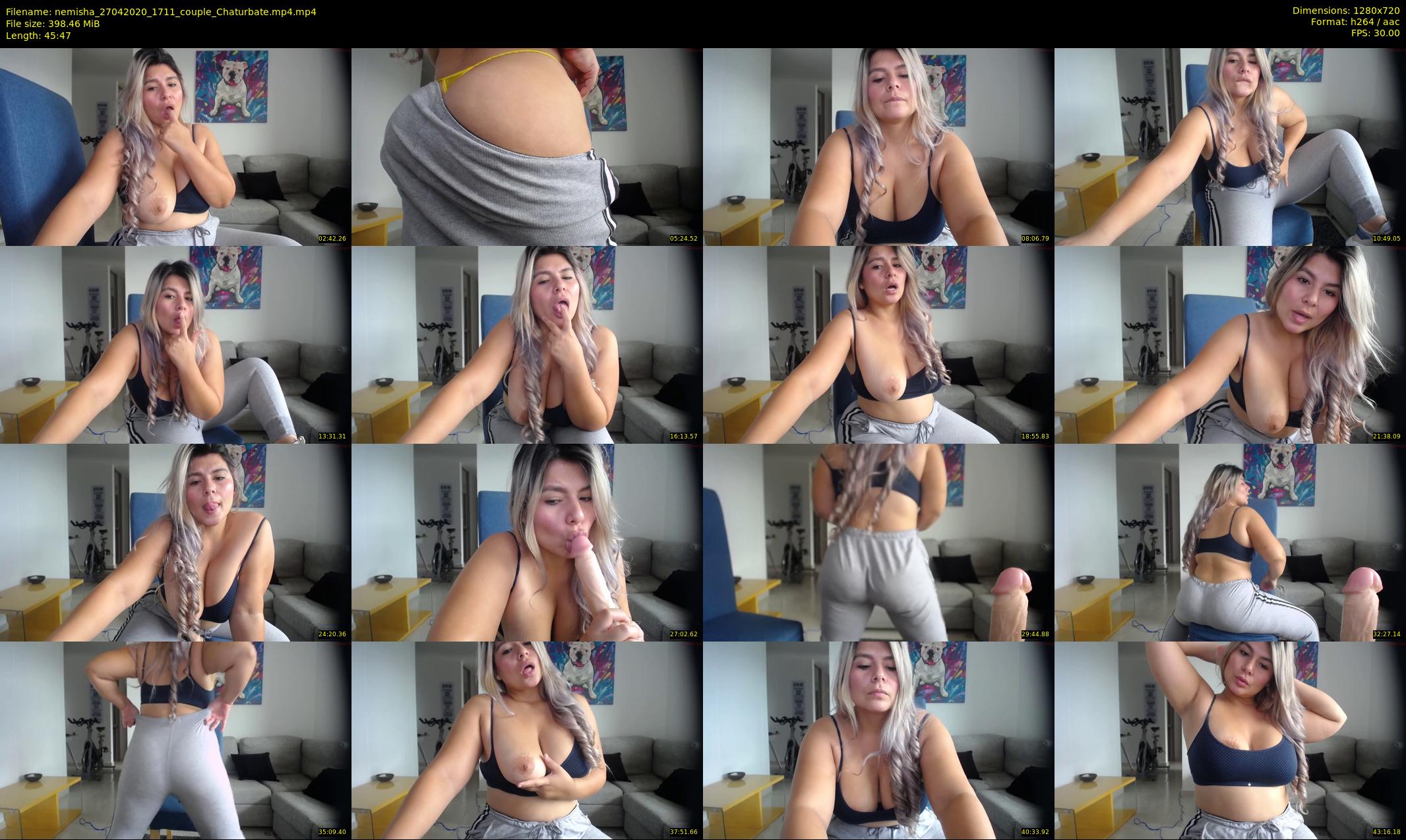 nemisha — 46 minute Chaturbate female cam show recording, 720p, Apr 27, 2020