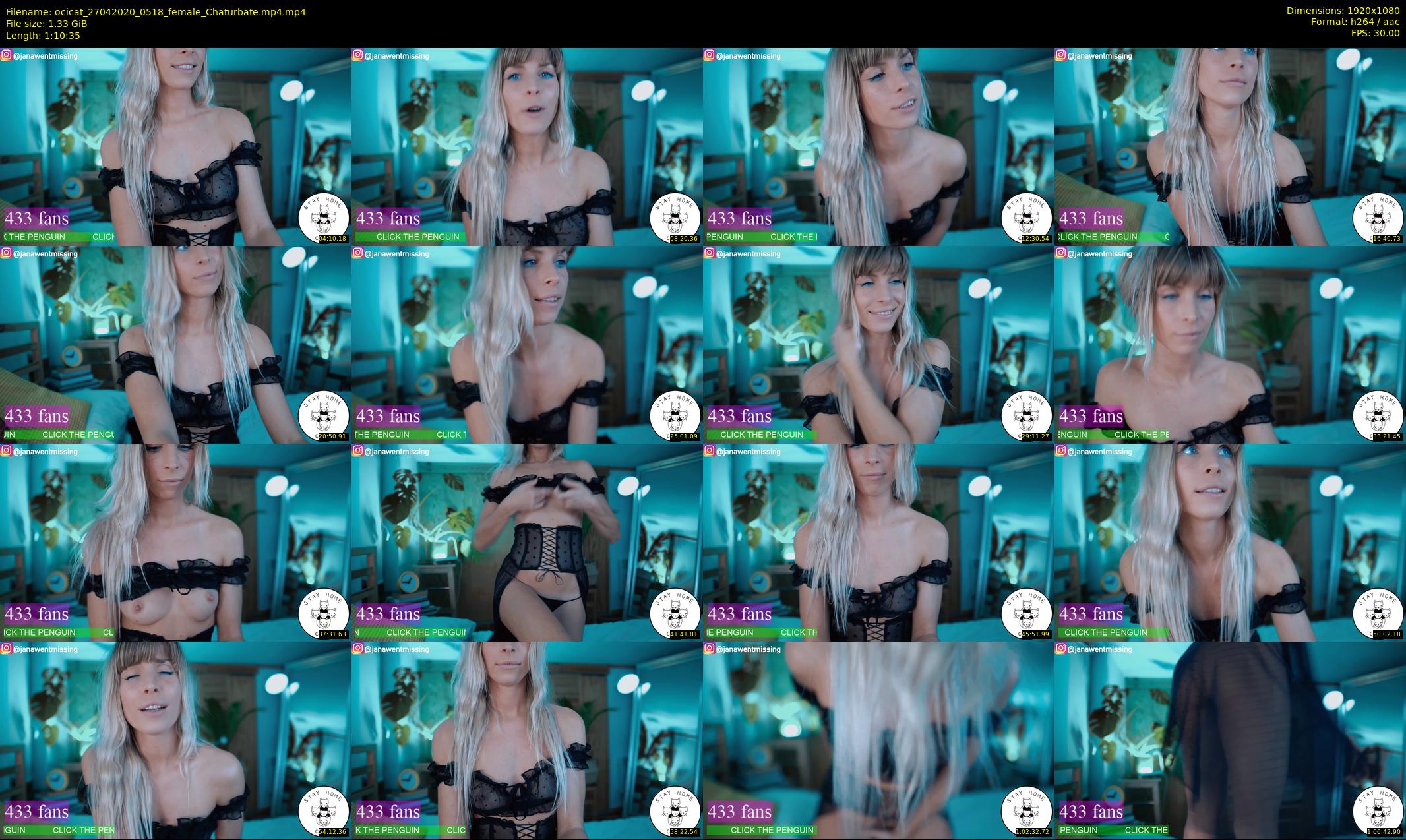ocicat — 71 minute Chaturbate female cam show recording, 1080p, Apr 27, 2020