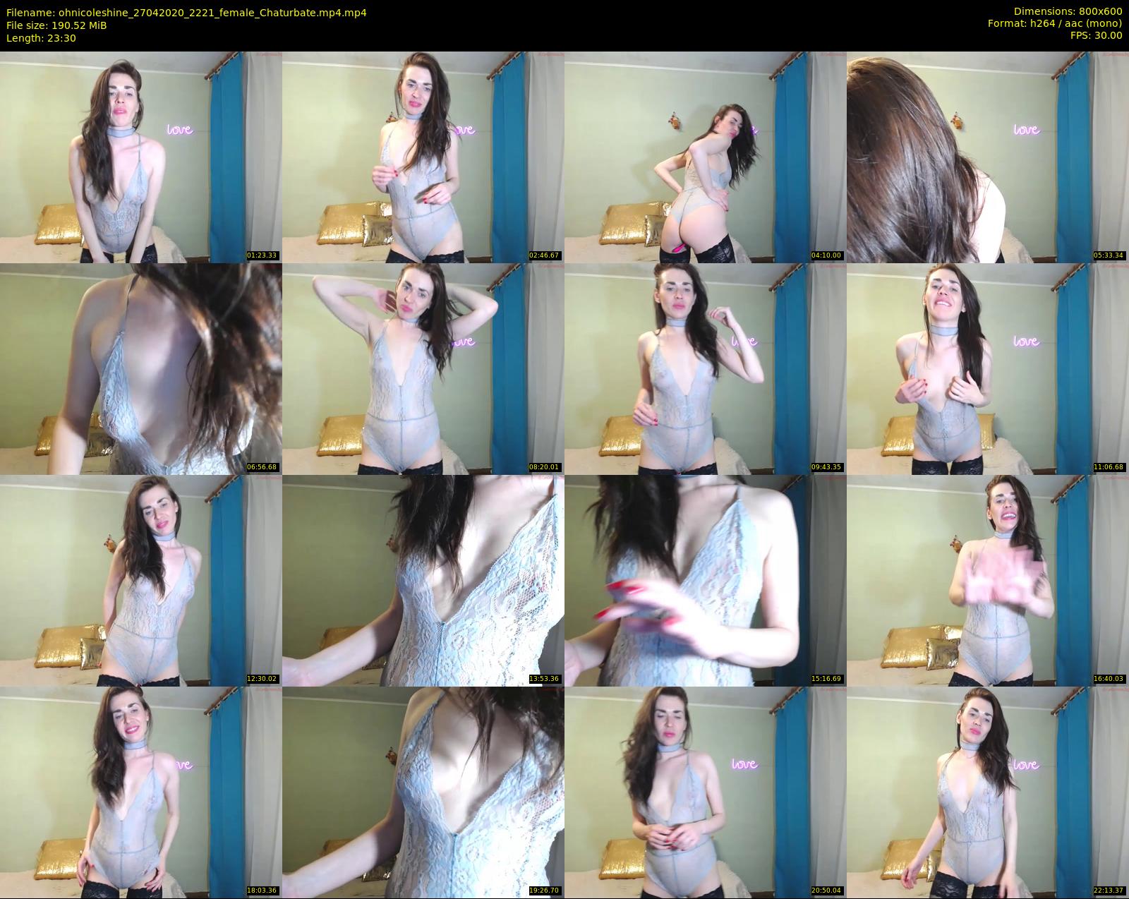 ohnicoleshine — 24 minute Chaturbate female cam show recording, 480p, Apr 27, 2020