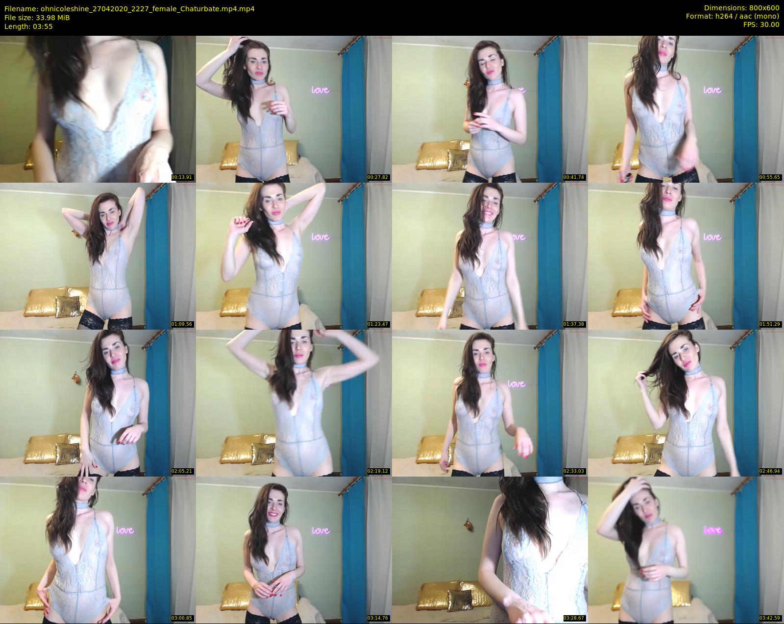 ohnicoleshine — 4 minute Chaturbate female cam show recording, 480p, Apr 27, 2020