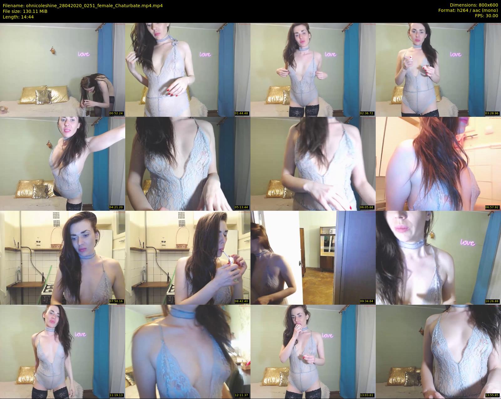 ohnicoleshine — 15 minute Chaturbate female cam show recording, 480p, Apr 28, 2020