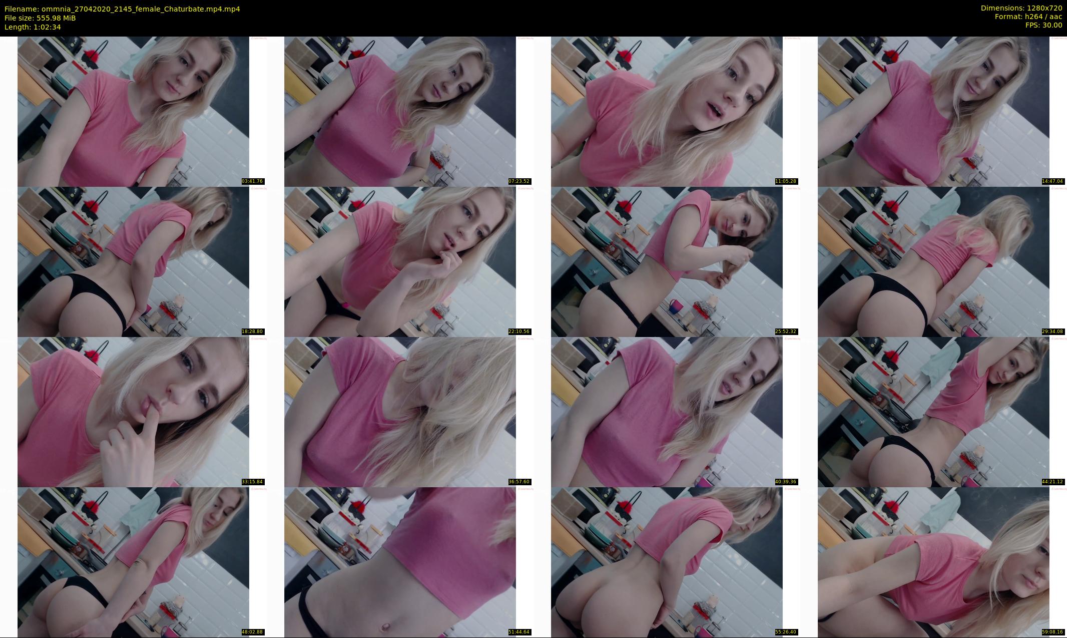 ommnia — 63 minute Chaturbate female cam show recording, 720p, Apr 27, 2020