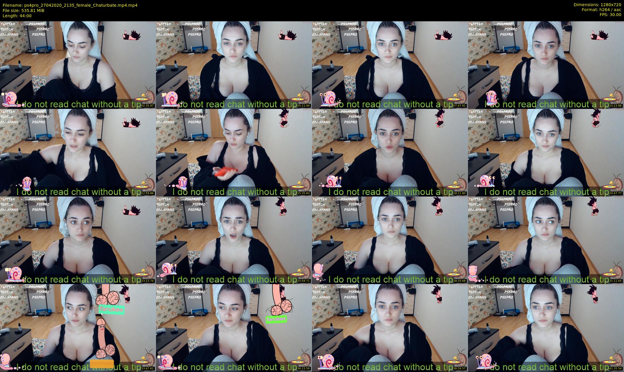 ps4pro — 44 minute Chaturbate female cam show recording, 720p, Apr 27, 2020