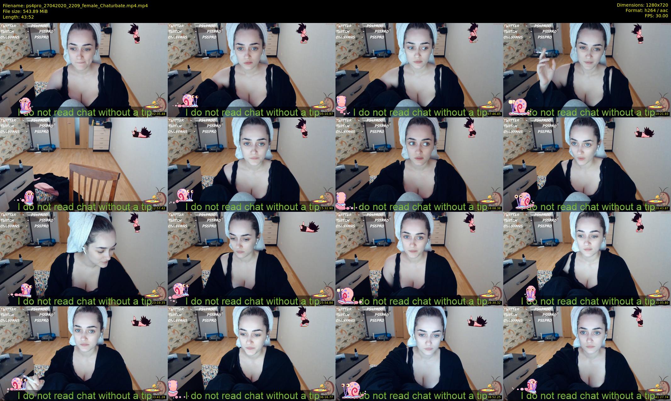 ps4pro — 44 minute Chaturbate female cam show recording, 720p, Apr 27, 2020