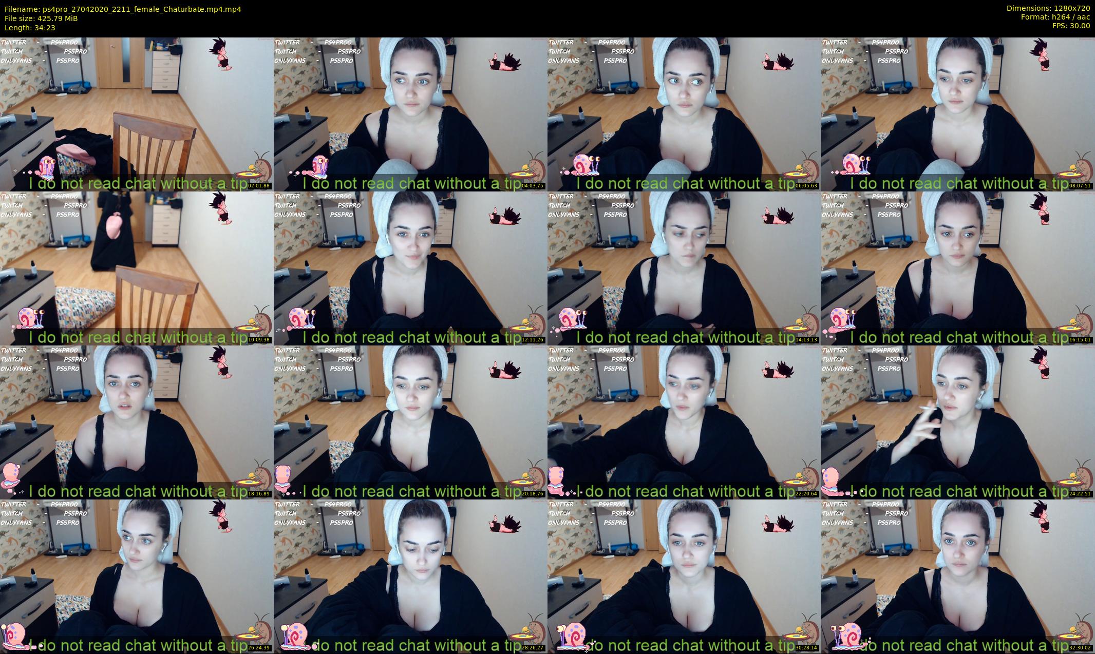 ps4pro — 35 minute Chaturbate female cam show recording, 720p, Apr 27, 2020