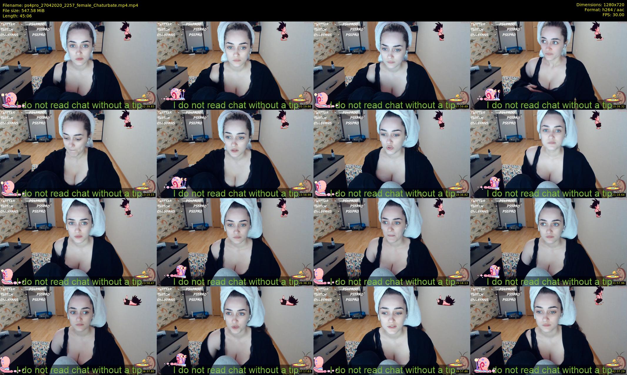 ps4pro — 46 minute Chaturbate female cam show recording, 720p, Apr 27, 2020