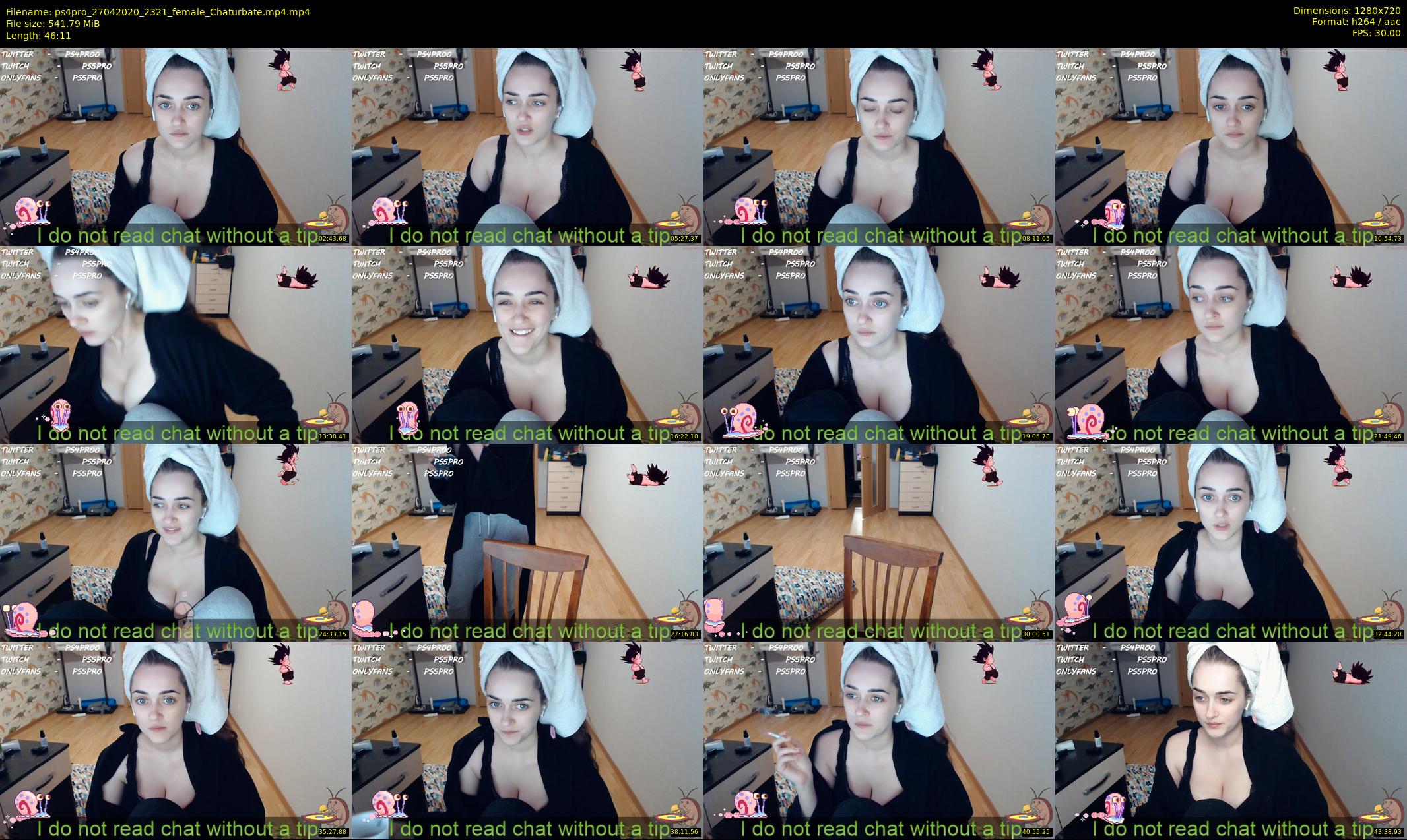 ps4pro — 47 minute Chaturbate female cam show recording, 720p, Apr 27, 2020